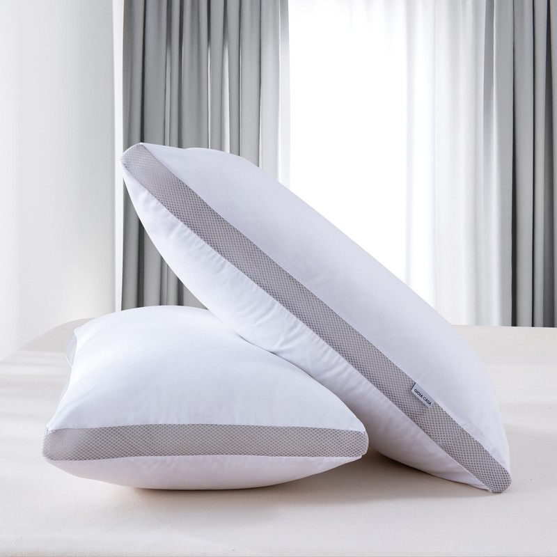 V439-BAMBOOP1-72343-03 Luxurious Bamboo Cooling Twin Pack Plush Down-Like Pillows - Image 1