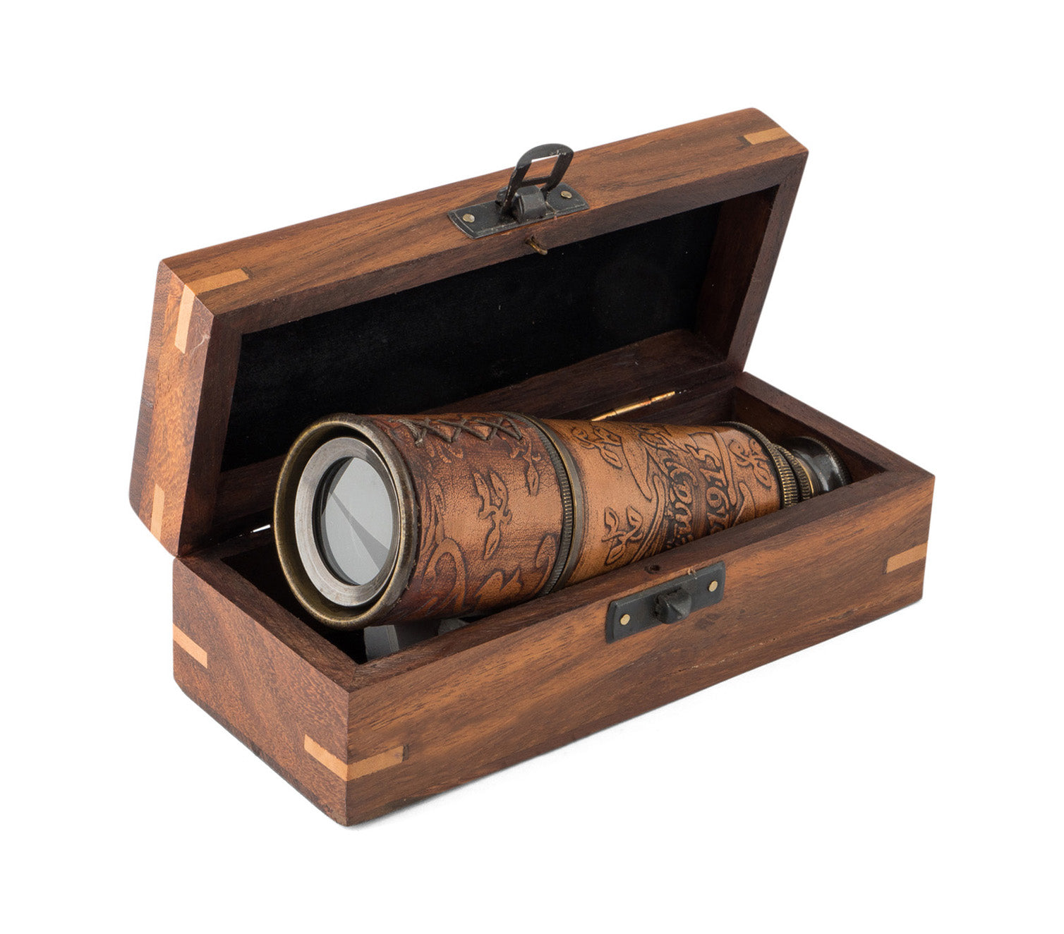 V440-TN107-82233-00 Embossed Leather 4 Draw - Spyglass - Image 1