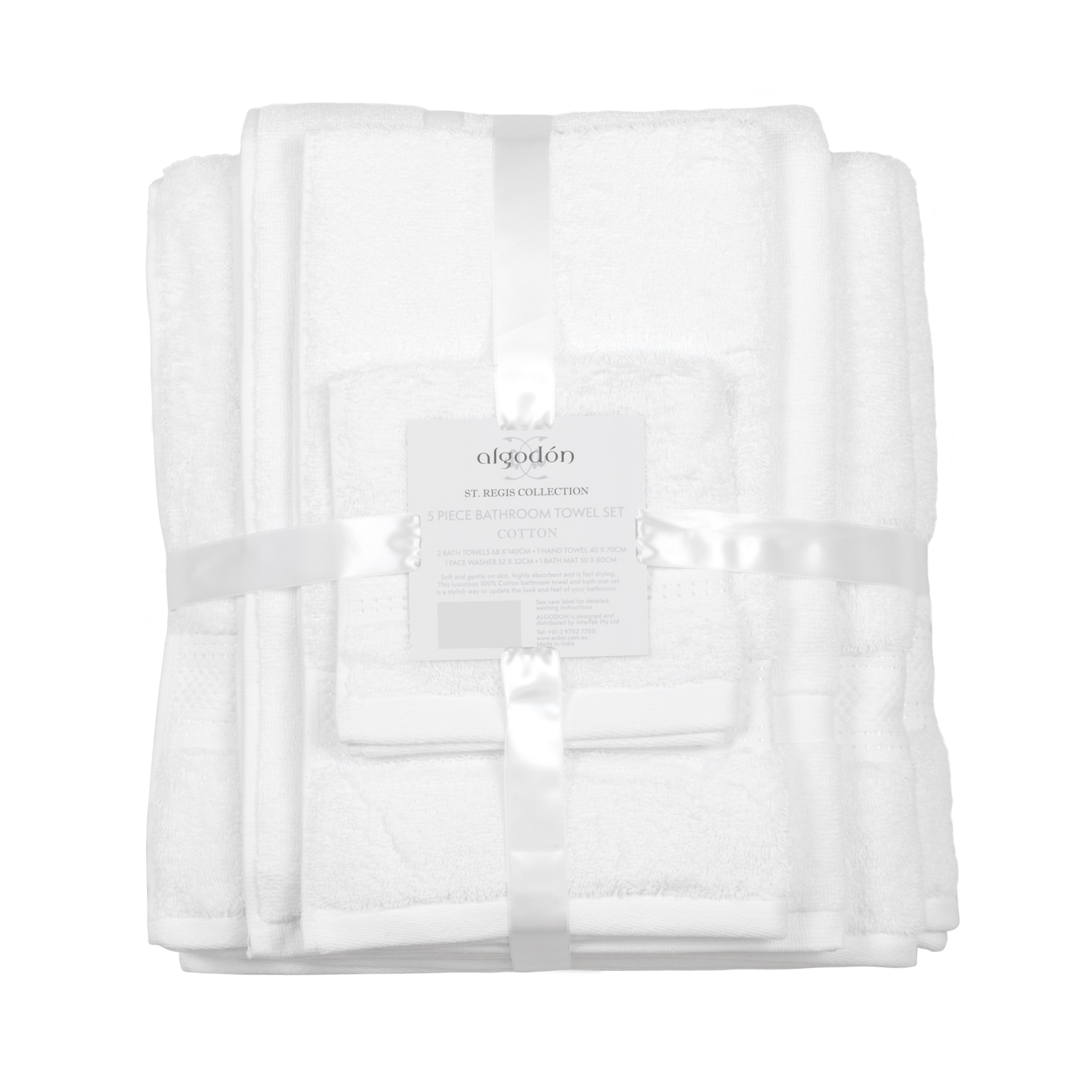 V441-TP4604WTE5PC-90486-00 St Regis Collection TOWEL PACK - 5PC - 5 PACK - Image 1
