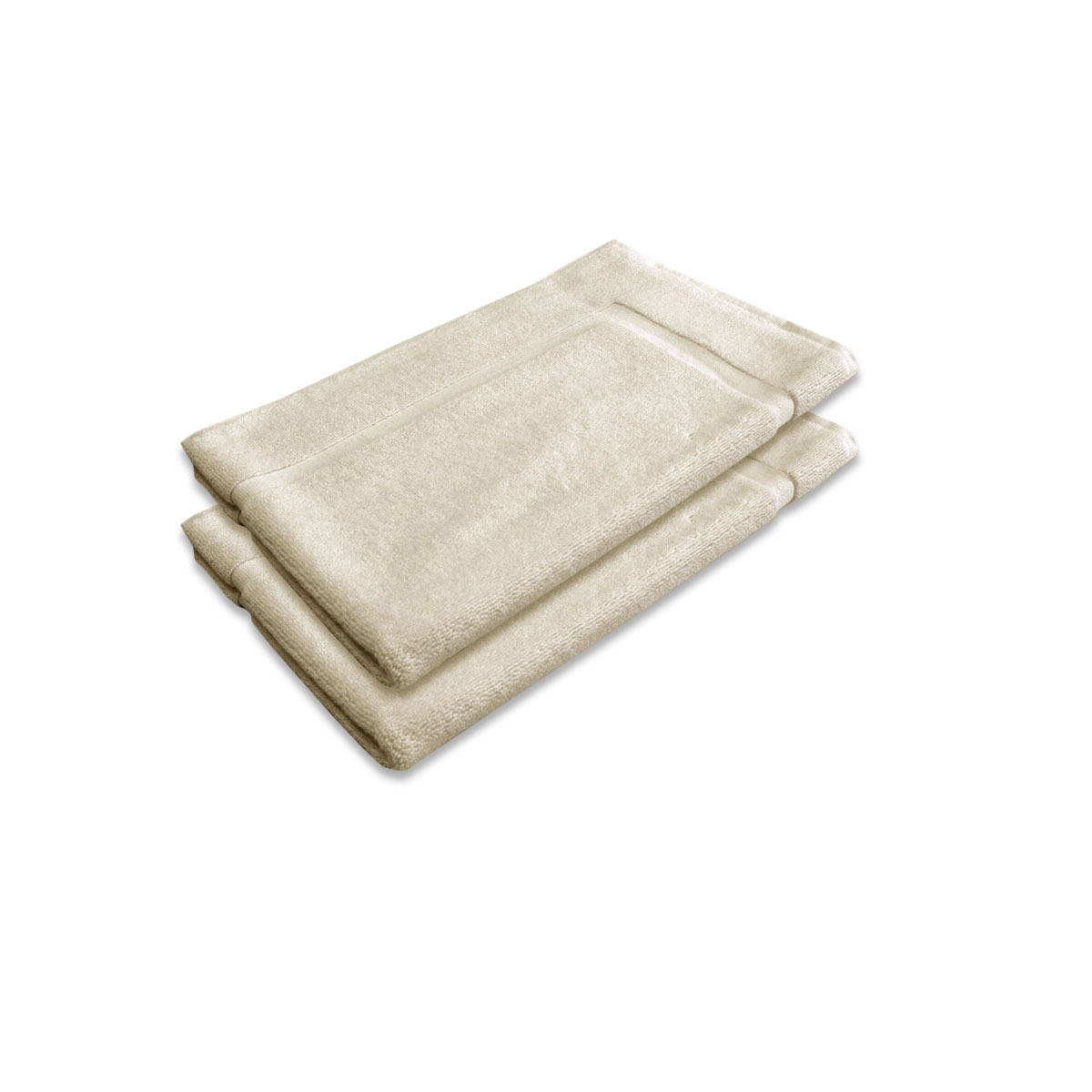 V442-ABR-BATHM-SETOF2800GSM-LINEN-RE-96379-00 800GSM Set of 2 Cotton Bath Mat Linen - Image 1