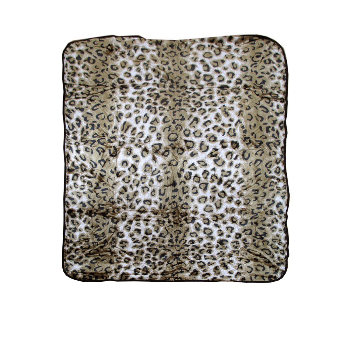 V442-ABR-BLANKET-ANIMALLEOPARD-BROWN-QS-96237-00 Animal Skin Pattern Faux Mink Blanket Queen Leopard - Image 1