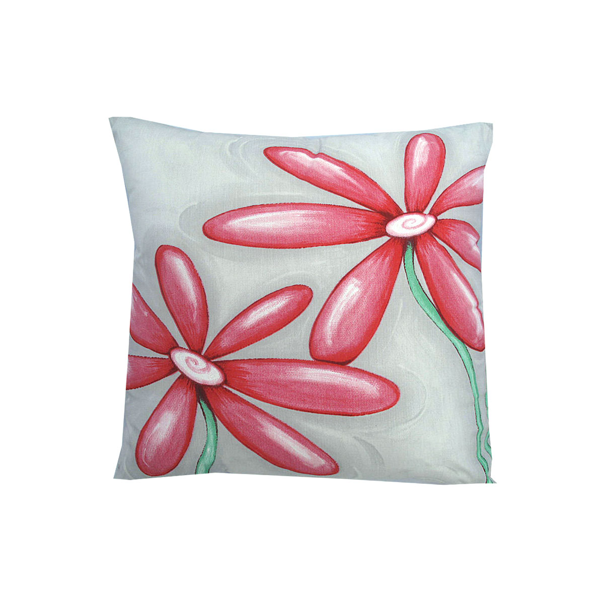 V442-ABR-CUSHION-225TCDAISY-PINK-SQ-96840-00 225TC Daisy Pink Square Cushion - Image 1