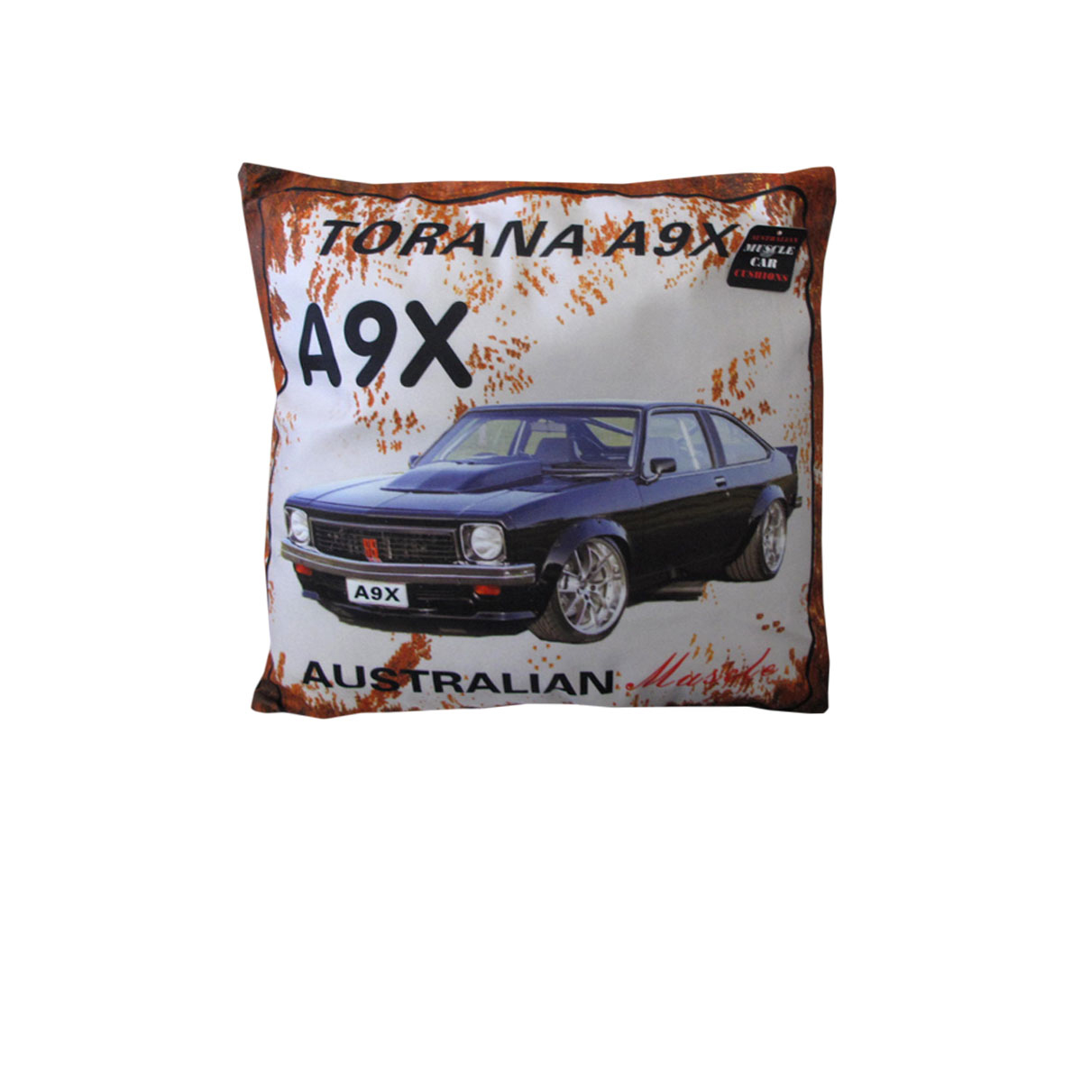 V442-ABR-CUSHION-MUSCLECARA9X-BLUE-SQ-96914-00 Australian Muscle Car Cushion A9X Torana Blue - Image 1