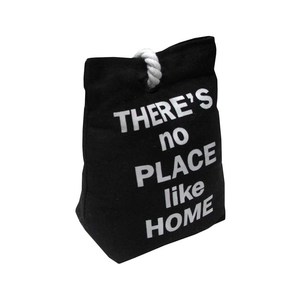 V442-ABR-MISC-DOORSTOPTEXT-BLACK-SH-96422-00 Door Stop Bag Black Approx 0.98kg - Image 1