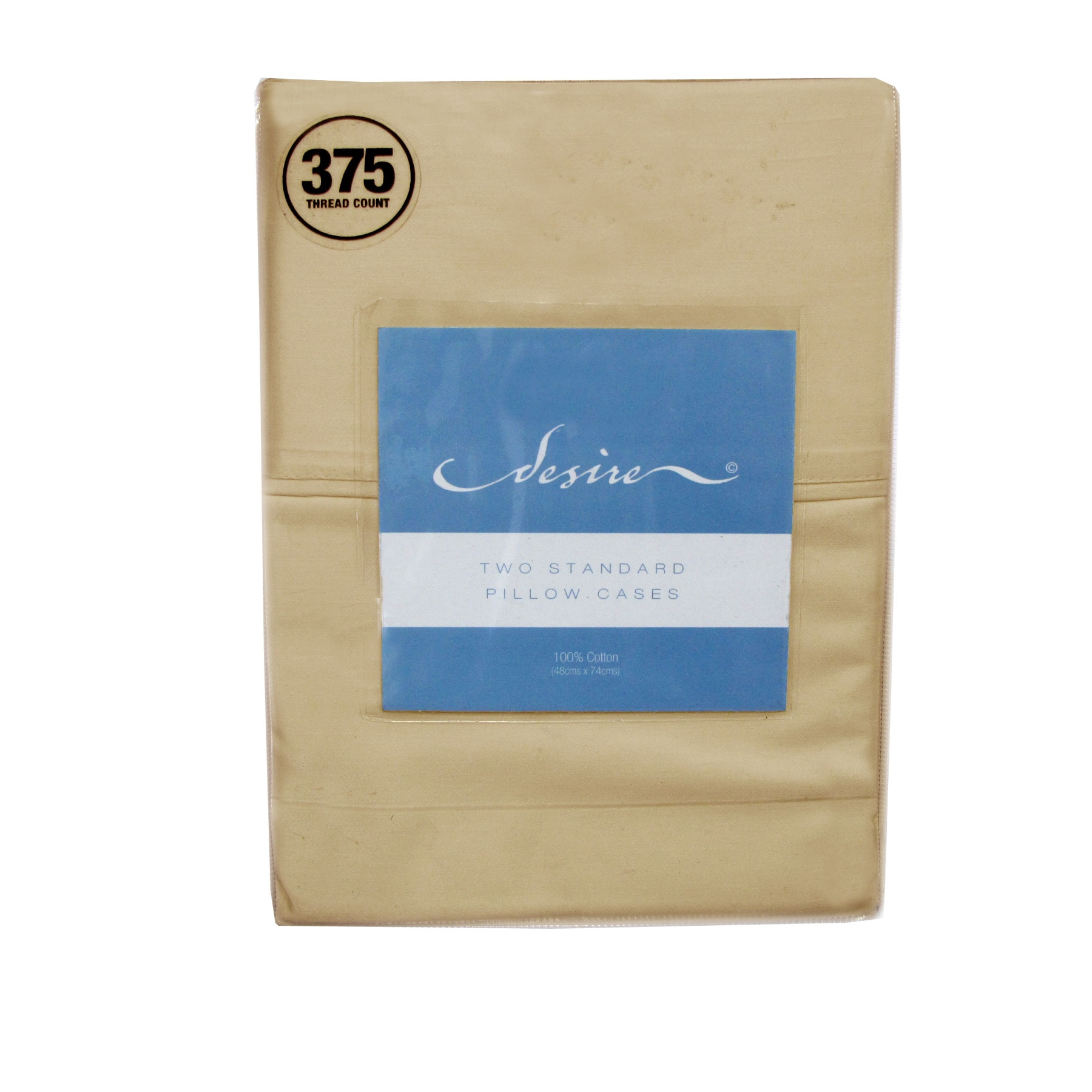 V442-ABR-PILLOWC-375TCCOTTON-BONE-ST-96428-00 Pair of Cotton Standard Pillowcases 375TC Bone - Image 1