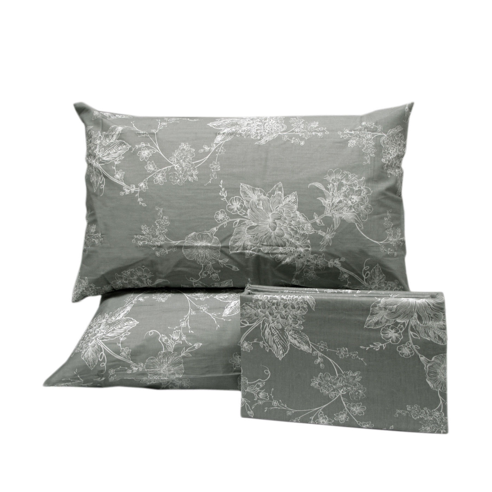 V442-ABR-QUILTCS-LUNAASHLEY-GREY-DS-96631-00 Pure Cotton Ashley Quilt Cover Set Double - Image 1