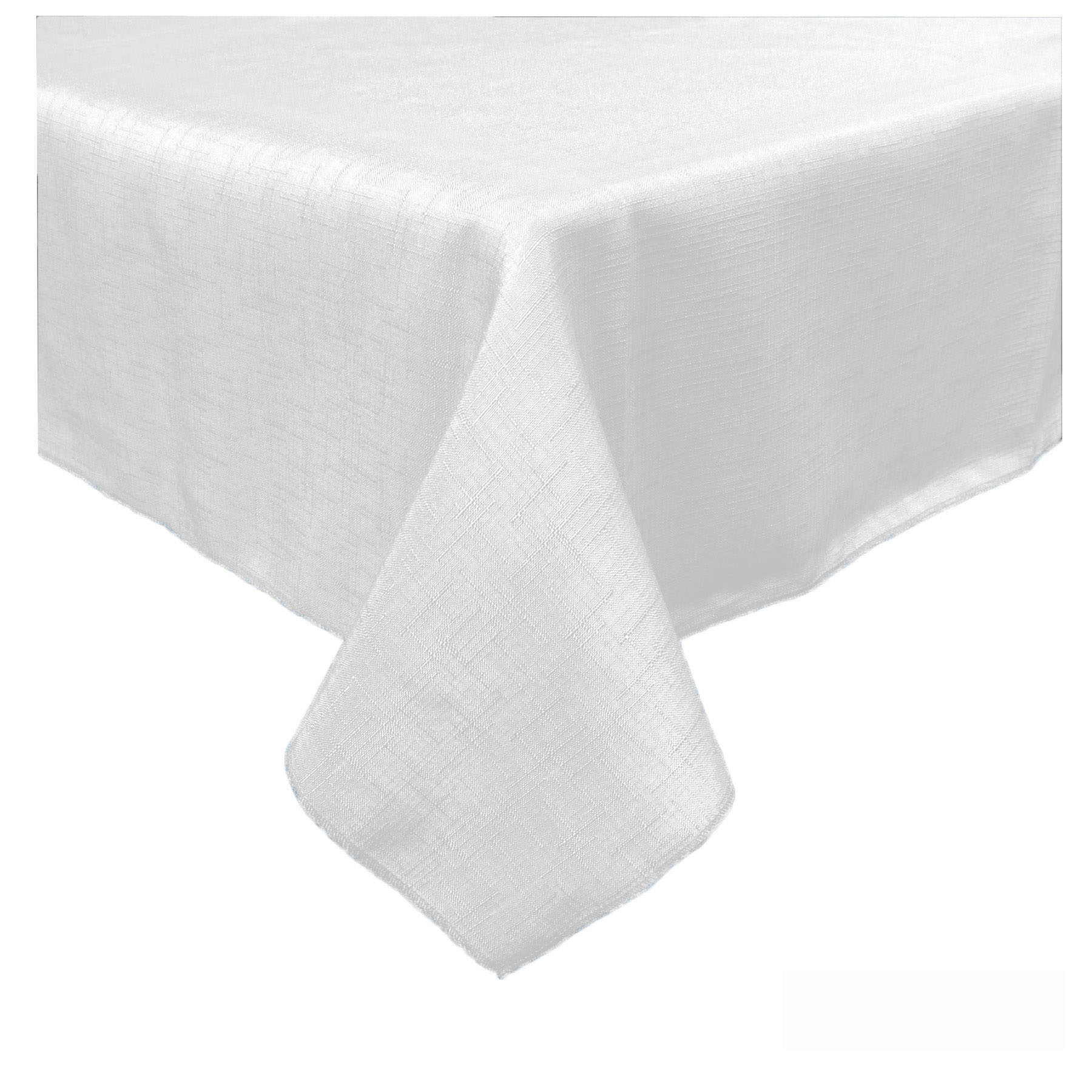 V442-ABR-TABLEC-EMPORIOSLUB180CM-WHITE-RD-96493-00 Emporio Slub Table Cloth White 180 cm Round - Image 1