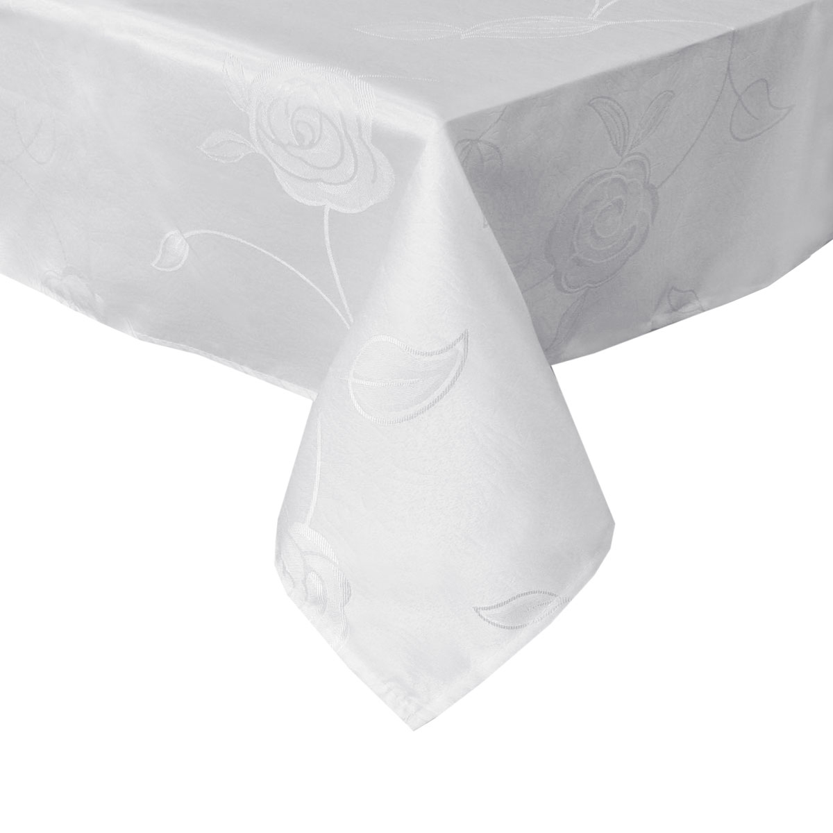 V442-ABR-TABLEC-ROSA180CM-WHITE-RE-96786-00 Jacquard Tablecloth Rosa White 135 x 180 cm - Image 1