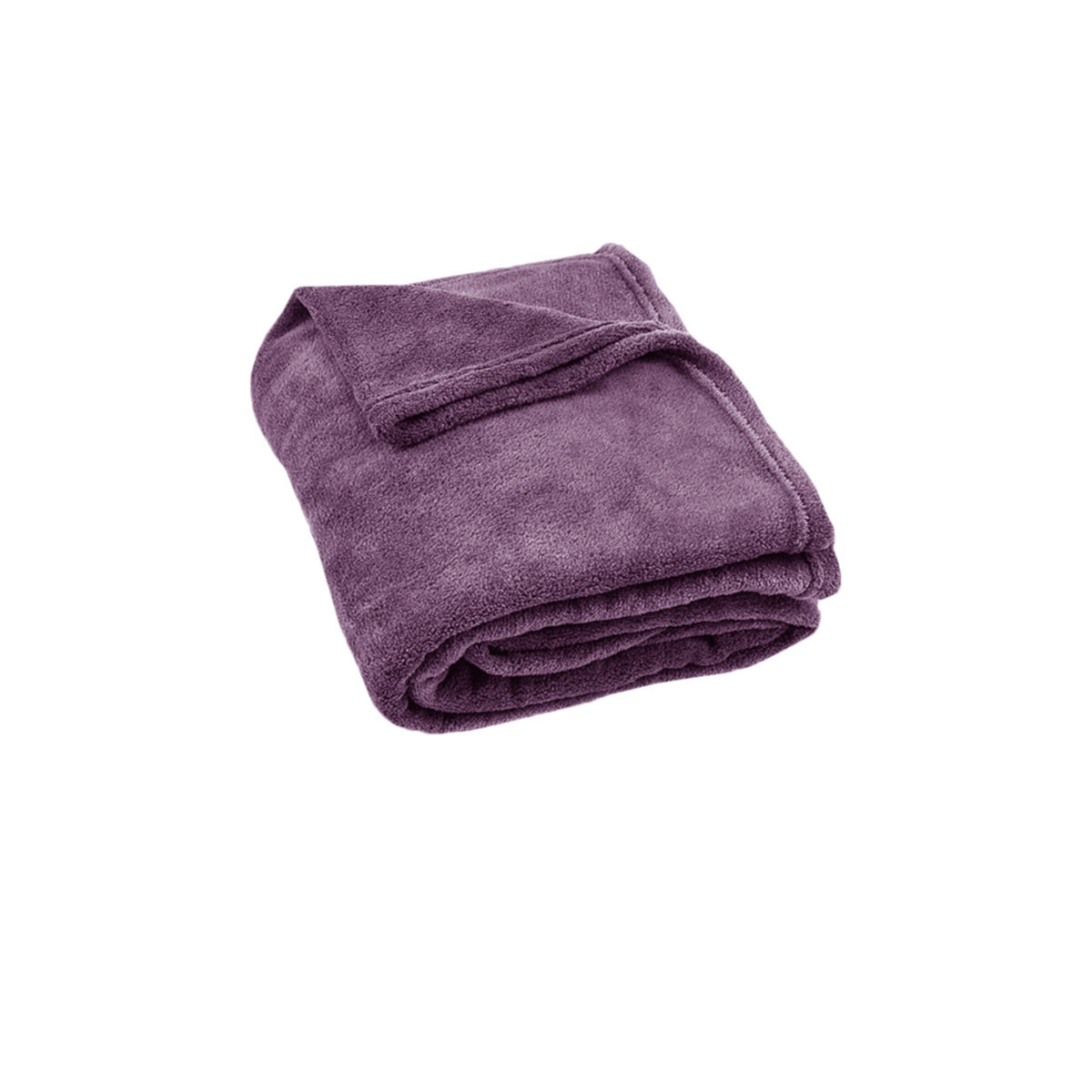 V442-ABR-THROW-CORALFLEECE200CM-MAUVE-RE-96601-00 Light Weight Coral Fleece Throw Rug 150x200 cm Mauve - Image 1