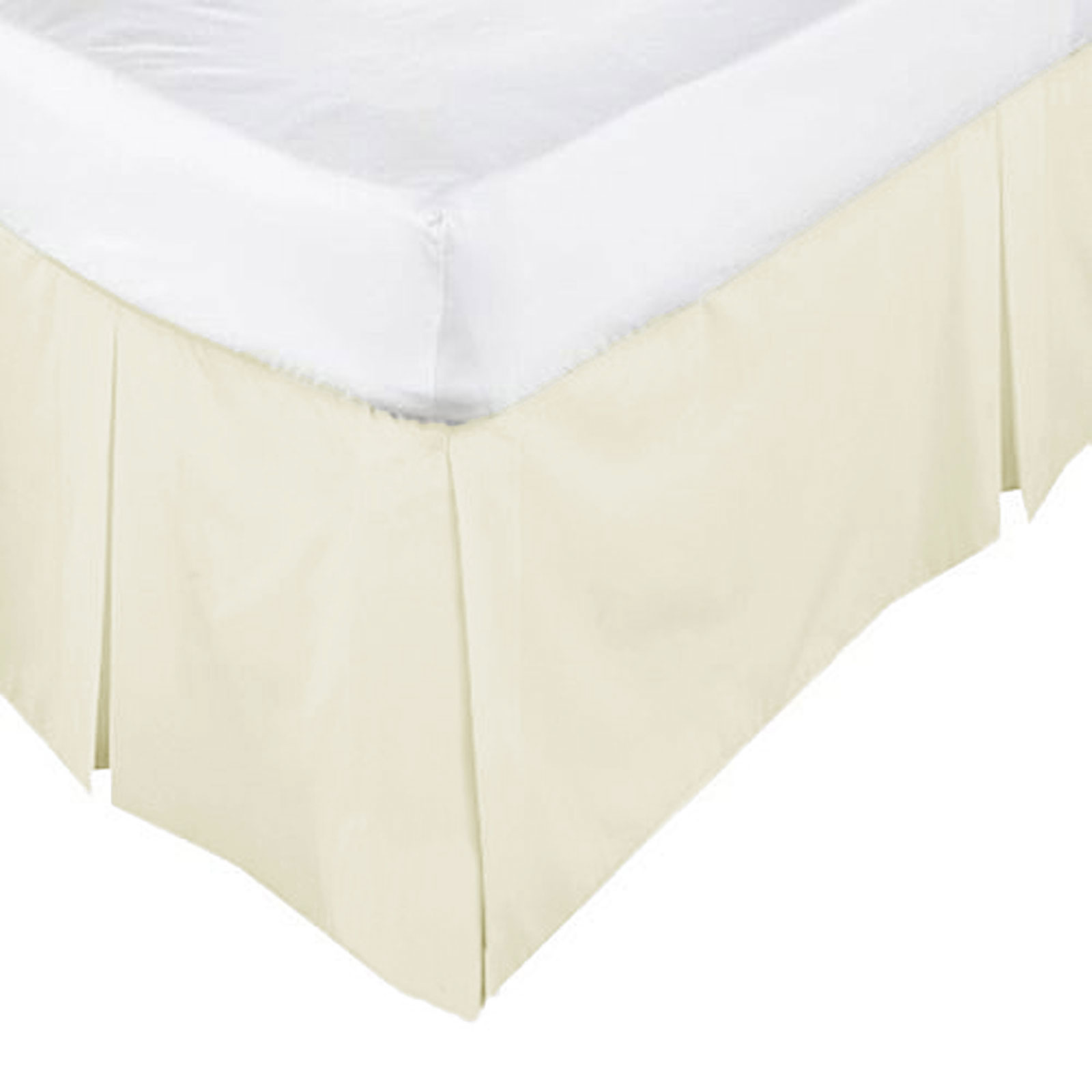 V442-ASU-VALANCE-PLEATED-ECRU-KI-96939-00 ASSUN Box Pleated Valance Ecru KING - Image 1