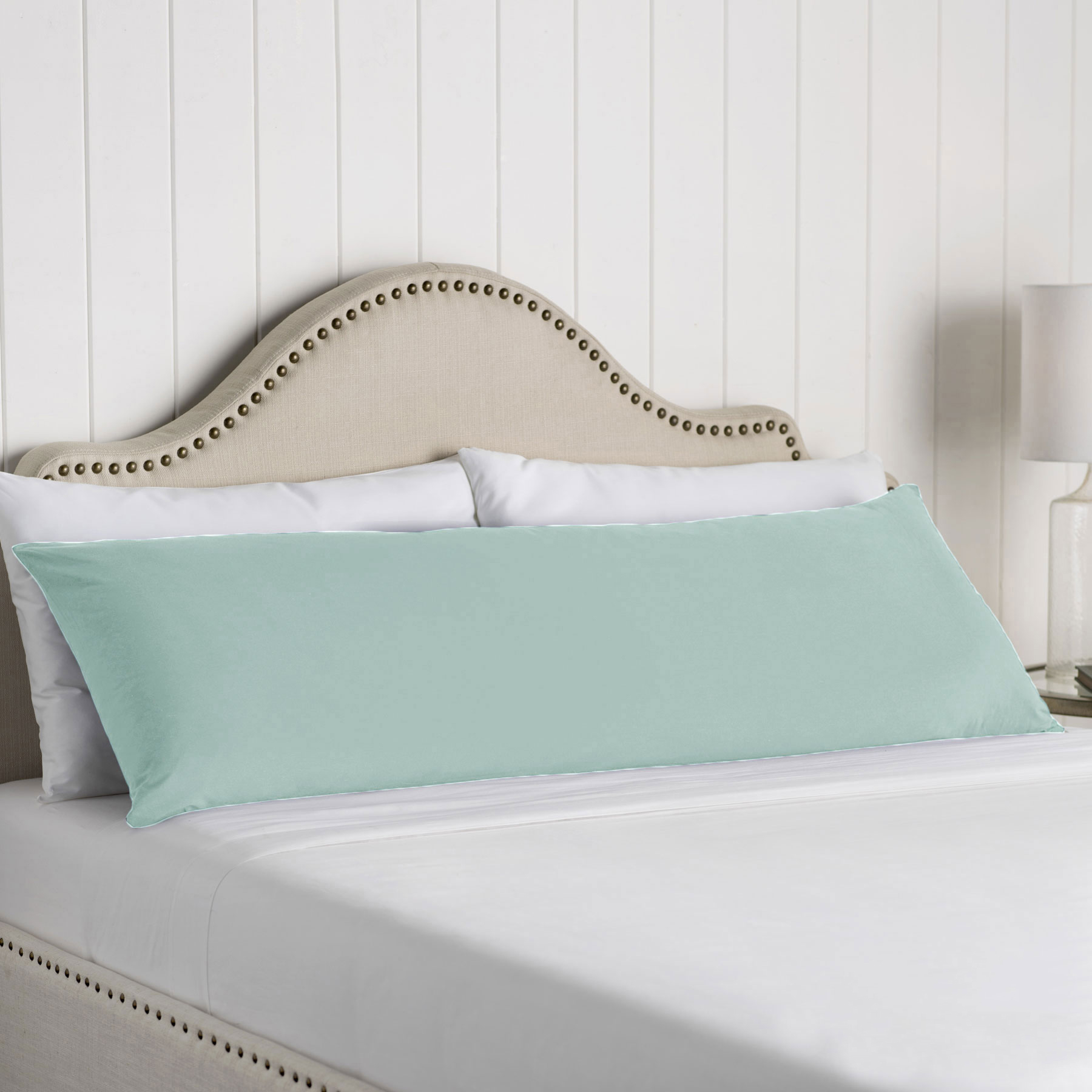 V442-ATX-PILLOWC-COTTONBODY-ICEBLUE-BO-79426-00 Artex 100% Cotton Body Pillowcase Ice Blue - Image 1