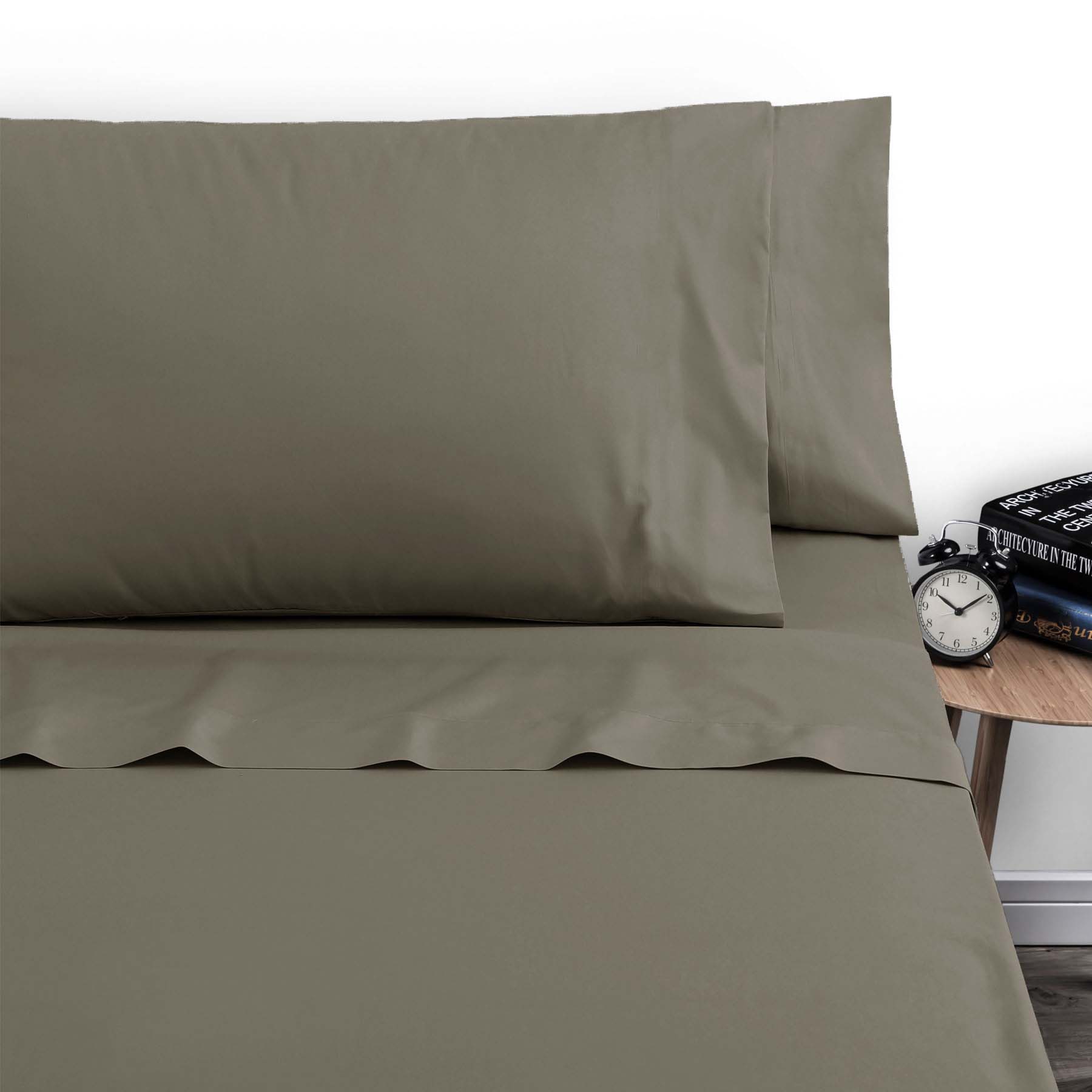V442-ATX-SHEETS-250TC-WALNUT-SB-202503121031-00 Artex 250TC Polyester Cotton Sheet Set Single Walnut - Image 1