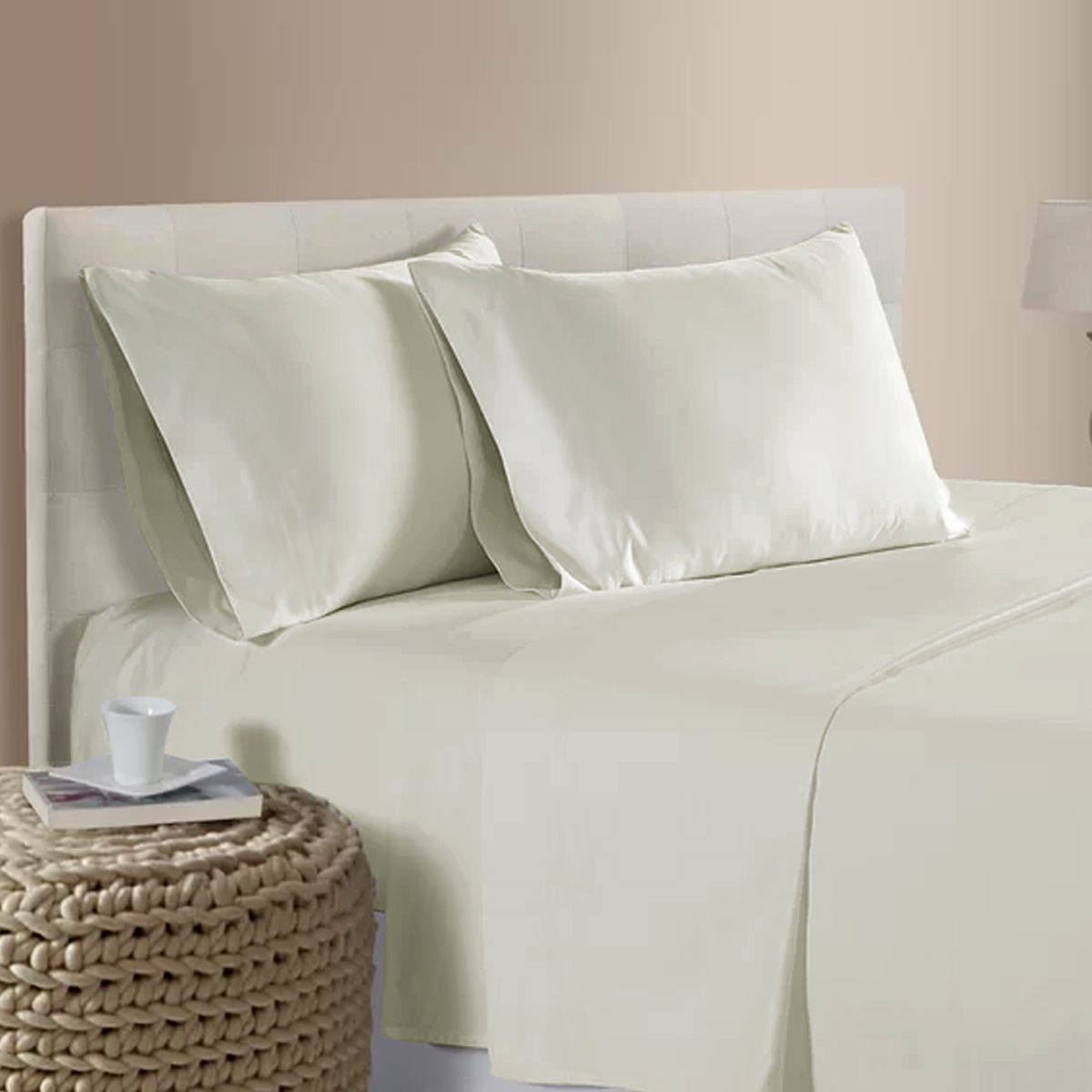 V442-ATX-SHEETS-400TCBAMBOO-IVORY-QS-202503241652-00 400TC Bamboo Cotton Sheet Set Ivory Queen - Image 1