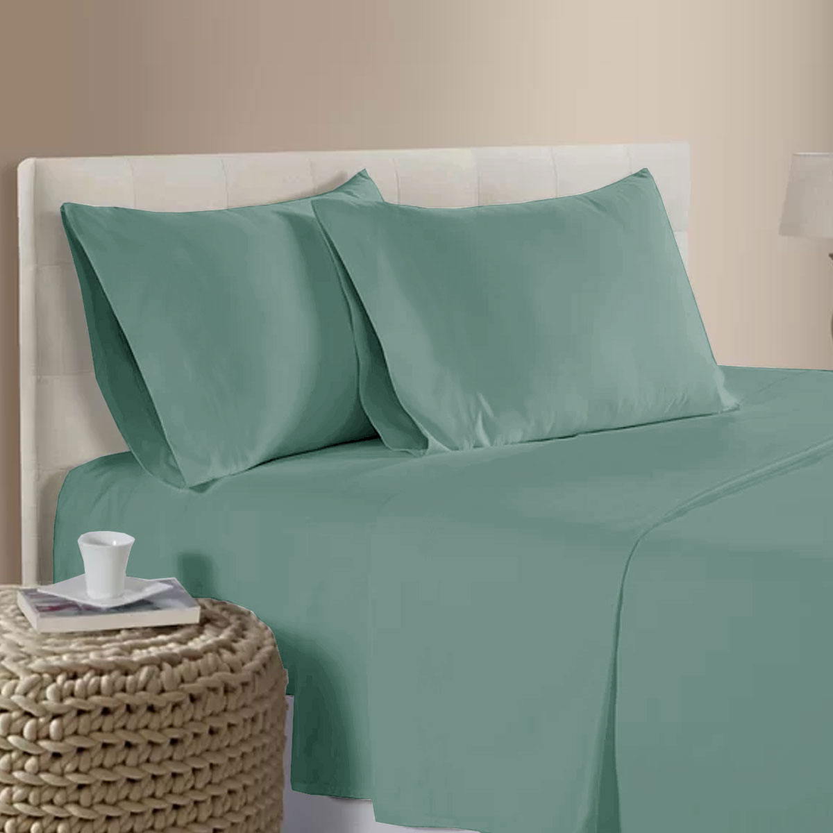 V442-ATX-SHEETS-400TCBAMBOO-LIGHTTEAL-QS-202503241652-00 400TC Bamboo Cotton Sheet Set Light Teal Queen - Image 1