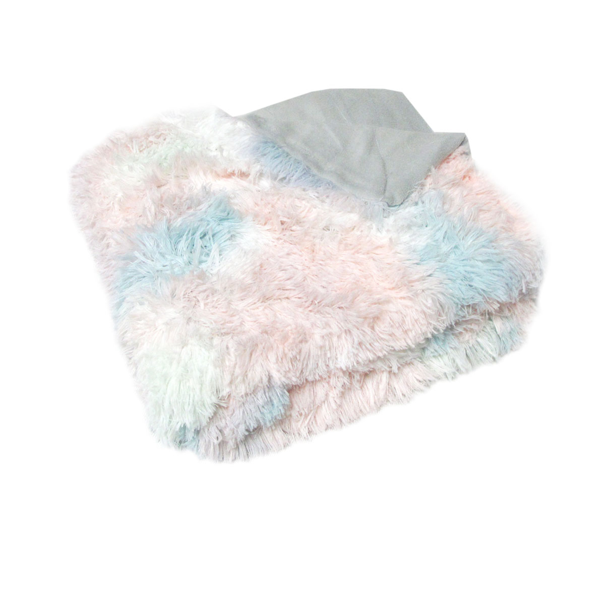 V442-ATX-THROW-FINLEYSHAGGY-PASTEL-RE-79258-00 Finley Multi Colour Collection Shaggy Throw Rug 127 x 152cm Pastel Hues - Image 1