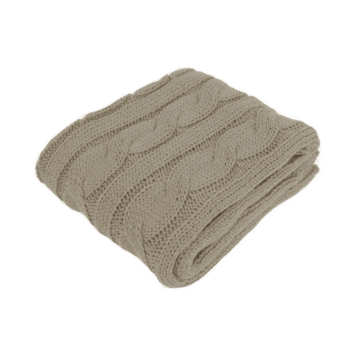 V442-ATX-THROW-HUDSON-LATTE-RE-79395-00 Hudson Latte Knitted Throw Rug - Image 1
