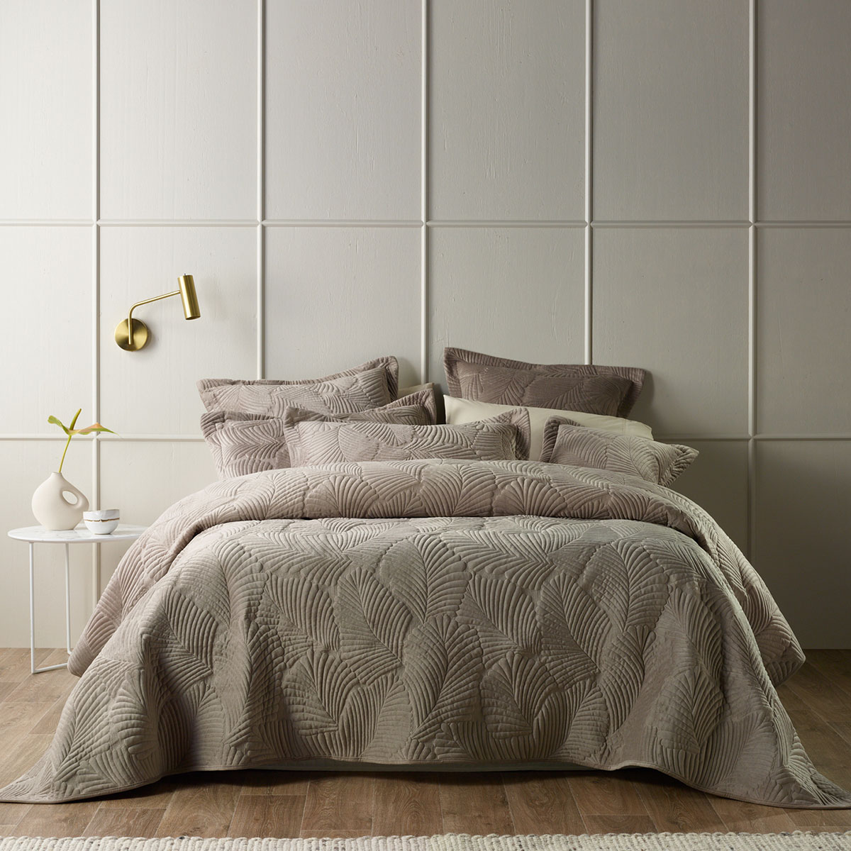 V442-BCA-COVERLETS-KAIRO-TAUPE-KI-202691-00 Bianca Kairo Taupe Coverlet Set Queen/King - Image 1