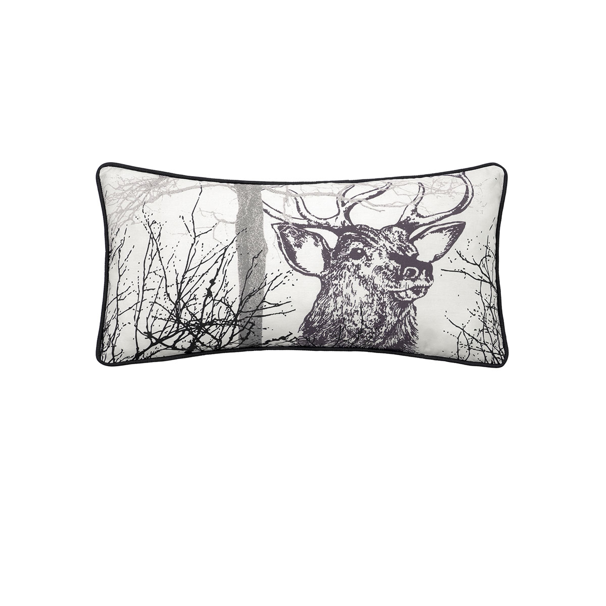 V442-BCA-CUSHION-ALPINESTAG-TAUPE-RE-158439-00 Bianca Alpine Stag Taupe Jacquard Oblong Filled Cushion - Image 1