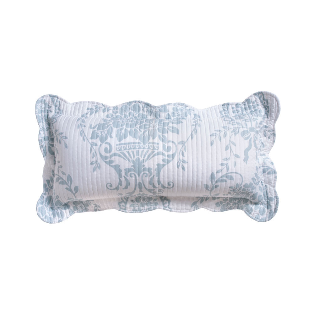 V442-BCA-CUSHION-FLORENCE-WHITE-RE-202947-00 Bianca Florence White Blue Rectangular Cushion - Image 1