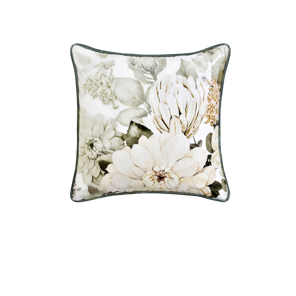 V442-BCA-CUSHION-GISELLE-WHITE-SQ-158436-00 Bianca Giselle Square White Velvet Cushion - Image 1