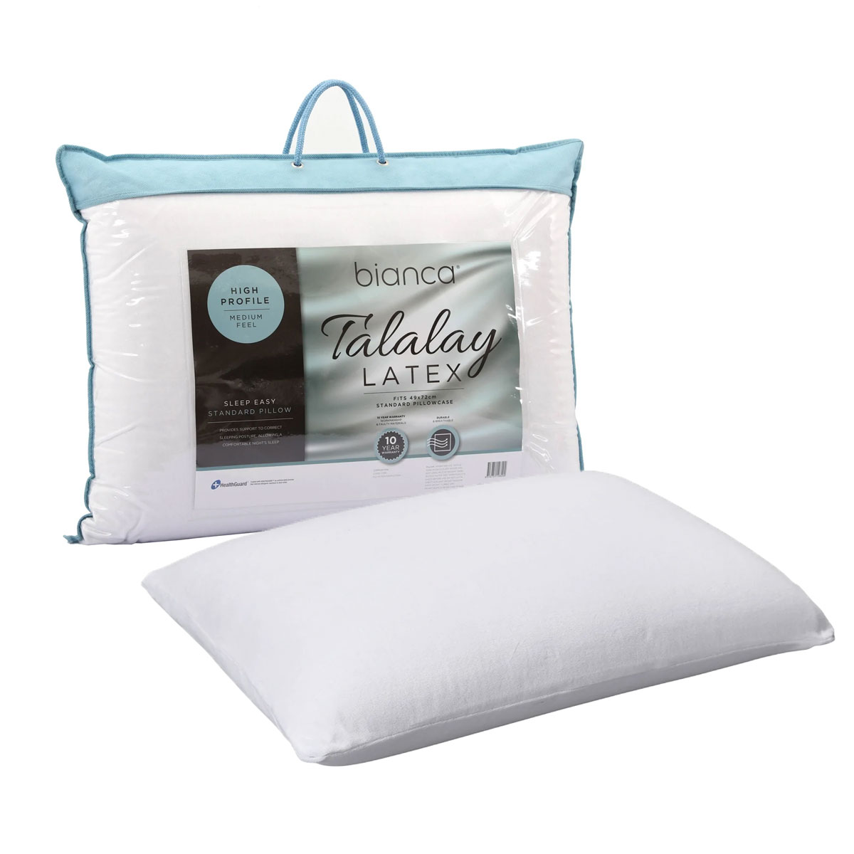 V442-BCA-PILLOW-LATEXHIGH-WHITE-ST-202941-00 Bianca Talalay Latex High Profile Pillow - Image 1