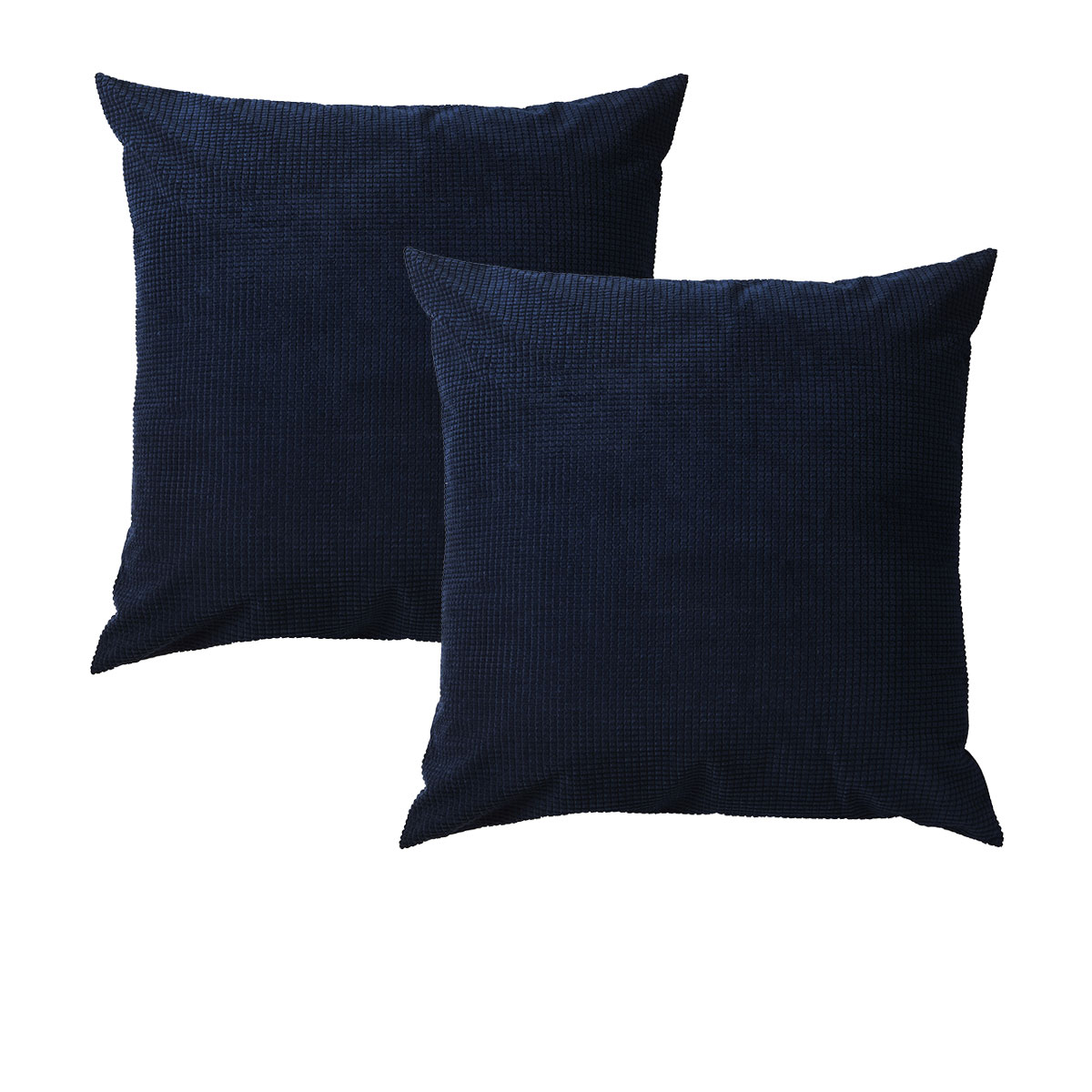 V442-BCA-PILLOWC-LEBRON-INDIGO-EU-158435-00 Bianca Pair of Lebron Indigo European Pillowcases - Image 1