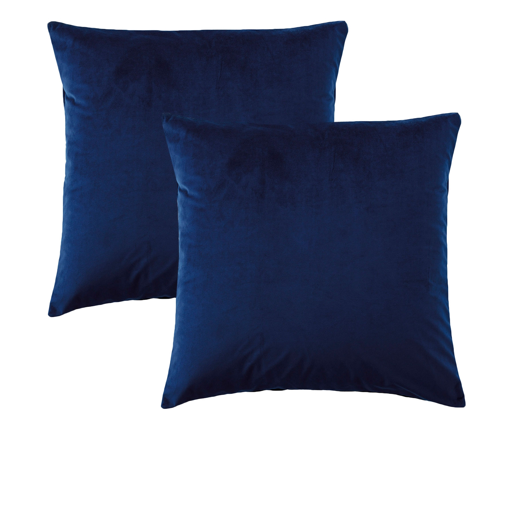 V442-BCA-PILLOWC-VIVIDCOOR-VELVETINDIGO-EU-204581-00 Bianca Pair of Vivid Coordinate Velvet Indigo European Pillowcases 65 x 65 cm - Image 1