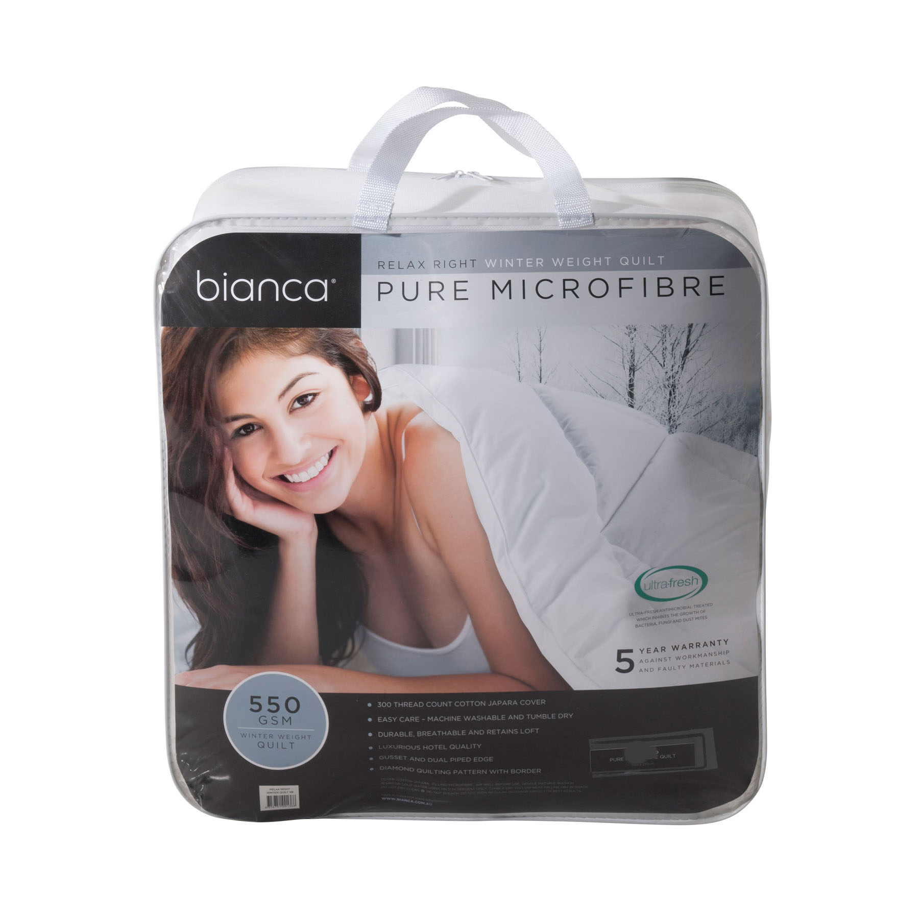 V442-BCA-QUILT-550MICROFIBRE-WHITE-SB-202955-00 Bianca 550GSM Relax Right Winter Microfibre Quilt Single - Image 1