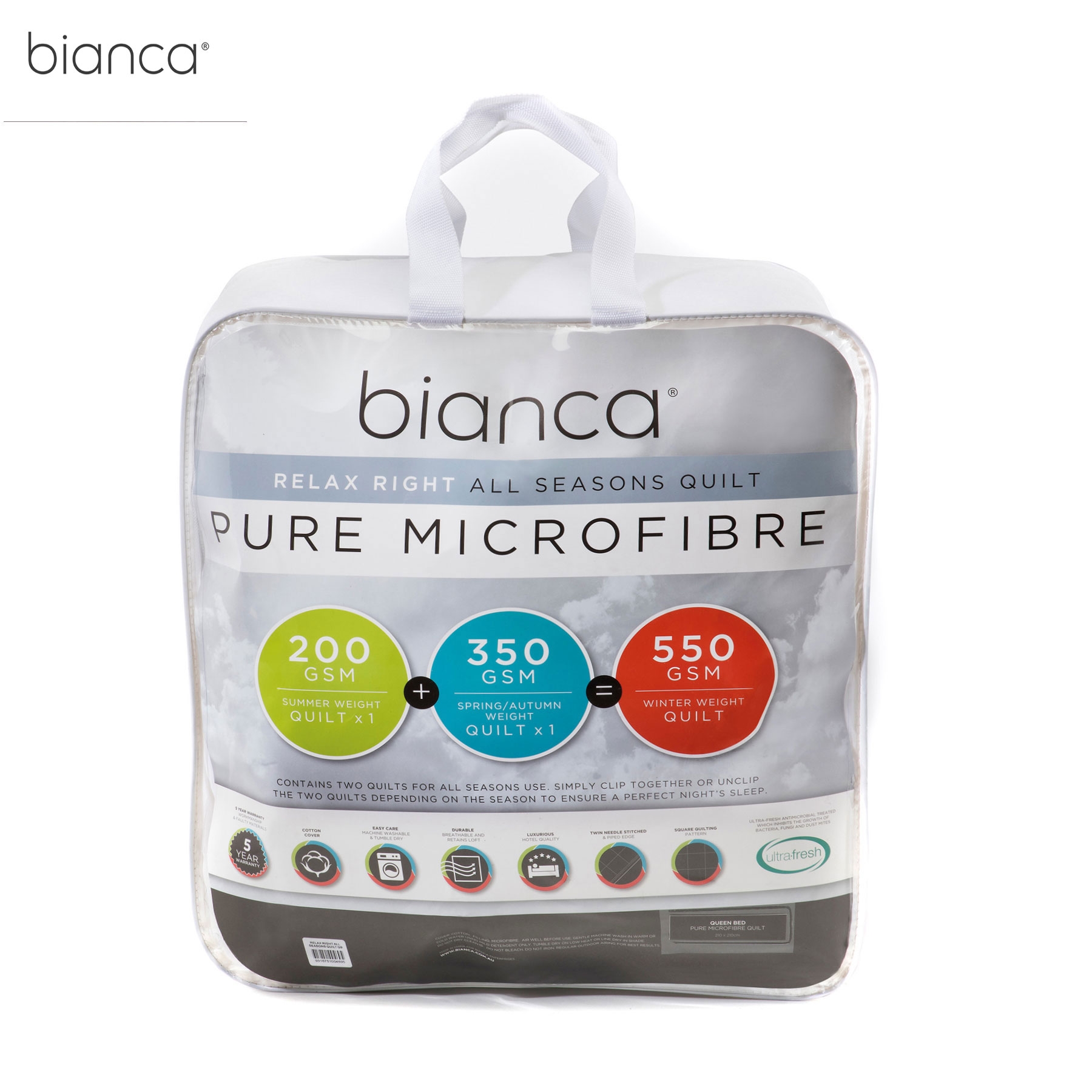 V442-BCA-QUILT-ALLSEASONS-WHITE-DS-204563-00 Bianca Pure Microfibre All Seasons Quilt Double - Image 1