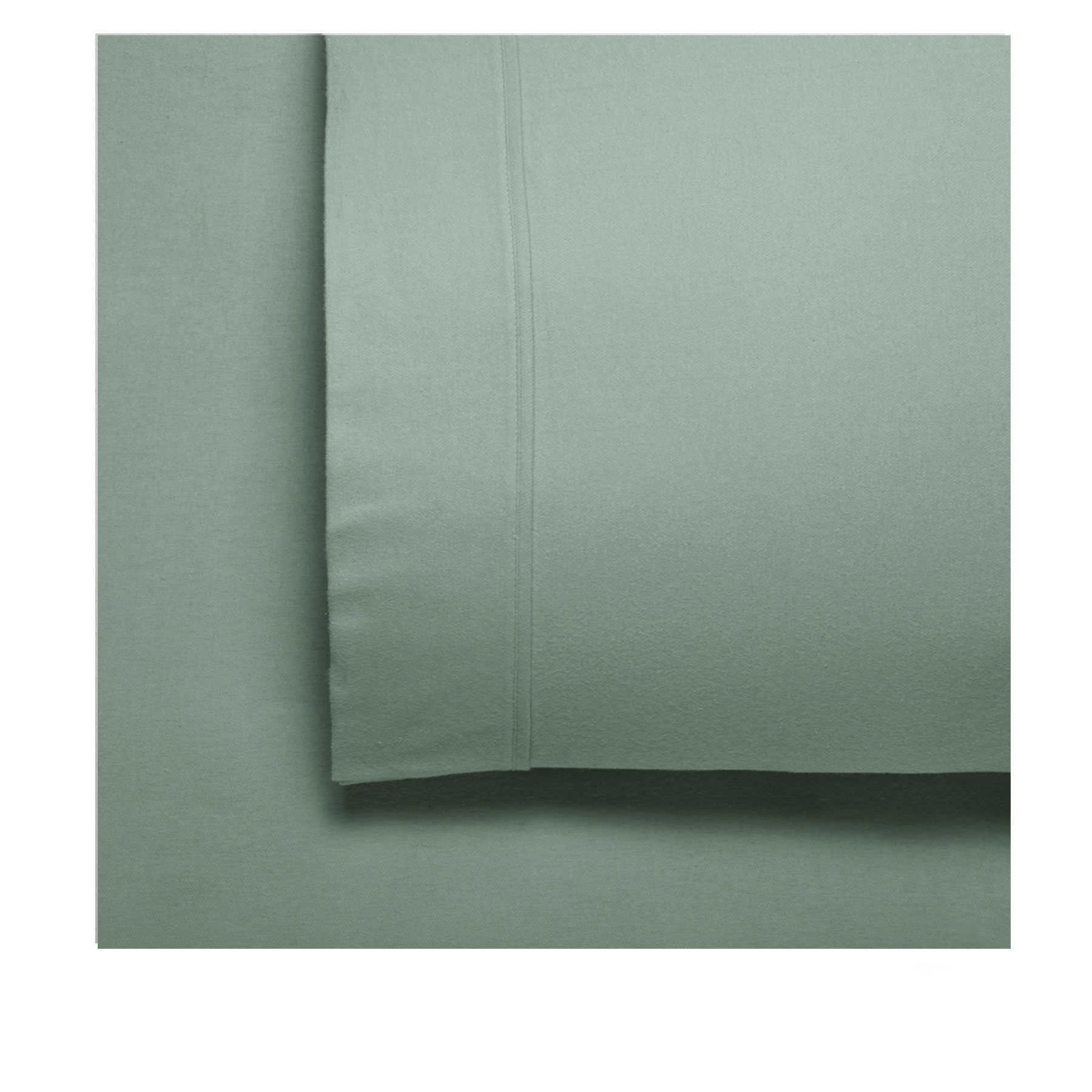 V442-BCA-SHEETS-FLETCHER-SAGE-SB-202700-00 Bianca Fletcher Flannelette Cotton Sheet Set Sage Single - Image 1