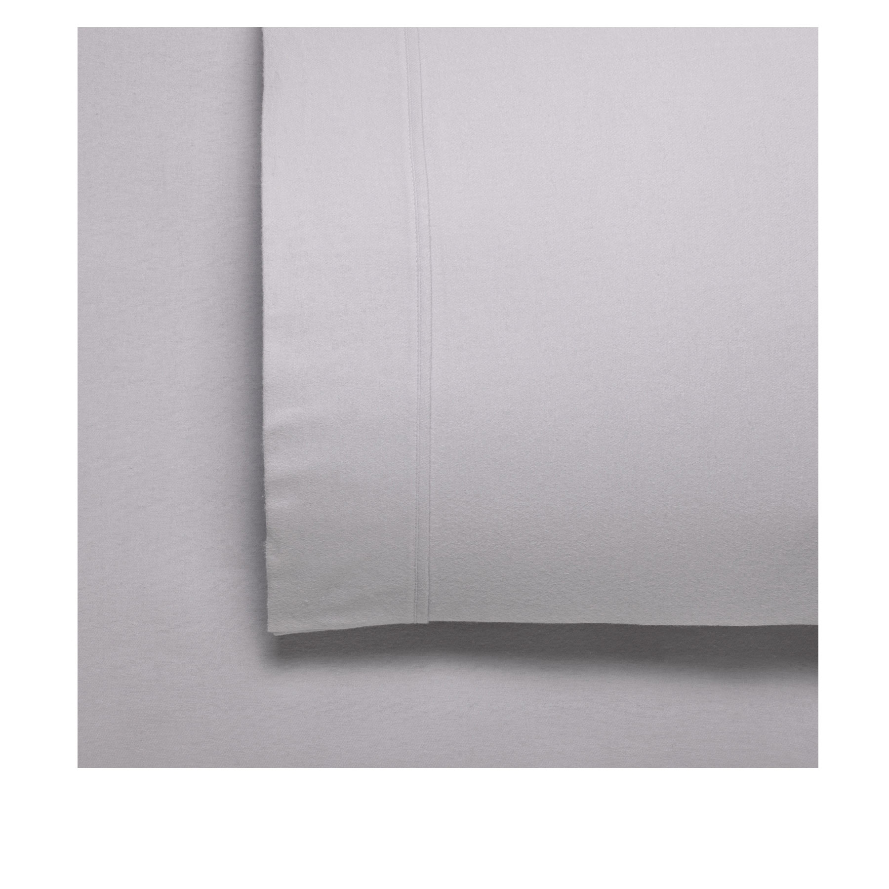 V442-BCA-SHEETS-FLETCHER-STONE-KS-202718-00 Bianca Fletcher Flannelette Cotton Sheet Set Stone King Single - Image 1