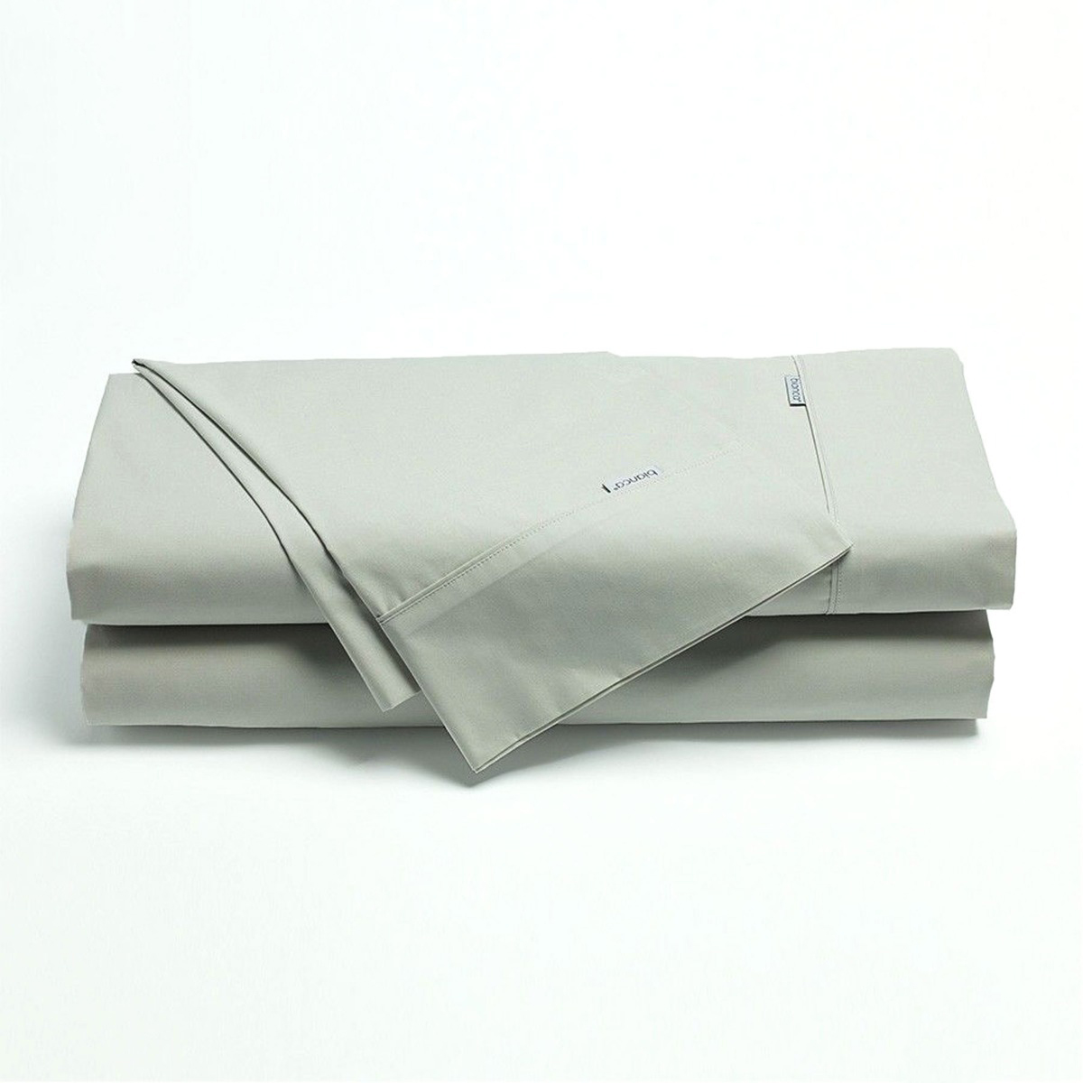 V442-BCA-SHEETS-HESTON-SILVER-QS-202502260953-00 Bianca Heston Cotton Percale Sheet Set Silver Queen - Image 1