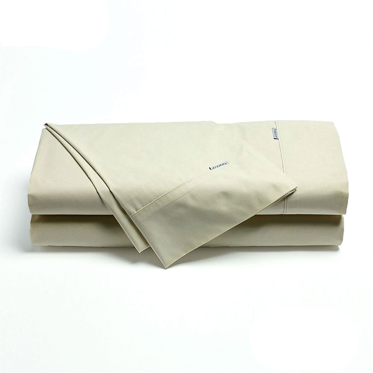 V442-BCA-SHEETS-HESTON-STONE-SK-202502261001-00 Bianca Heston Cotton Percale Sheet Set Stone Super King - Image 1