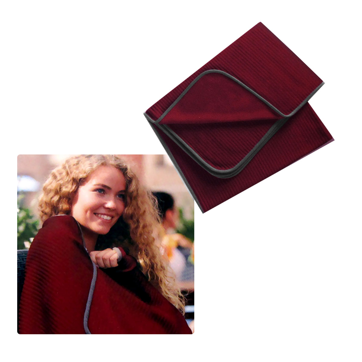 V442-BZO-THROW-RIBBEDPOLAR-BURGUNDY-RE-202503121041-00 250GSM Ribbed Polar Fleece Throw 100 x 150cm Burgundy - Image 1