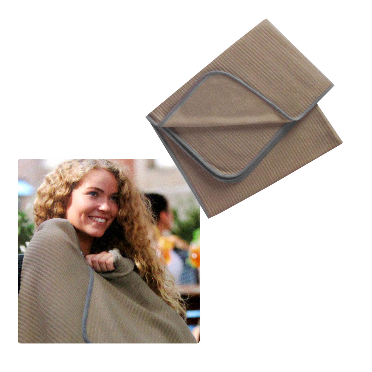 V442-BZO-THROW-RIBBEDPOLAR-LATTE-RE-202503121041-00 250GSM Ribbed Polar Fleece Throw 100 x 150cm Latte - Image 1