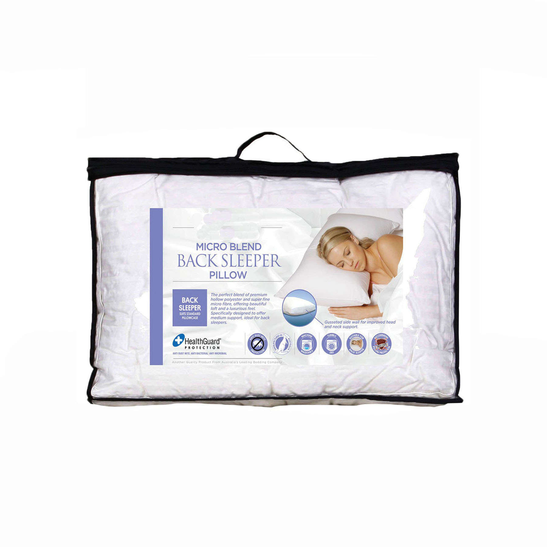 V442-ERT-PILLOW-BACKSLEEPER-WHITE-ST-78146-00 Easyrest Micro Blend Back Sleeper Pillow - Image 1