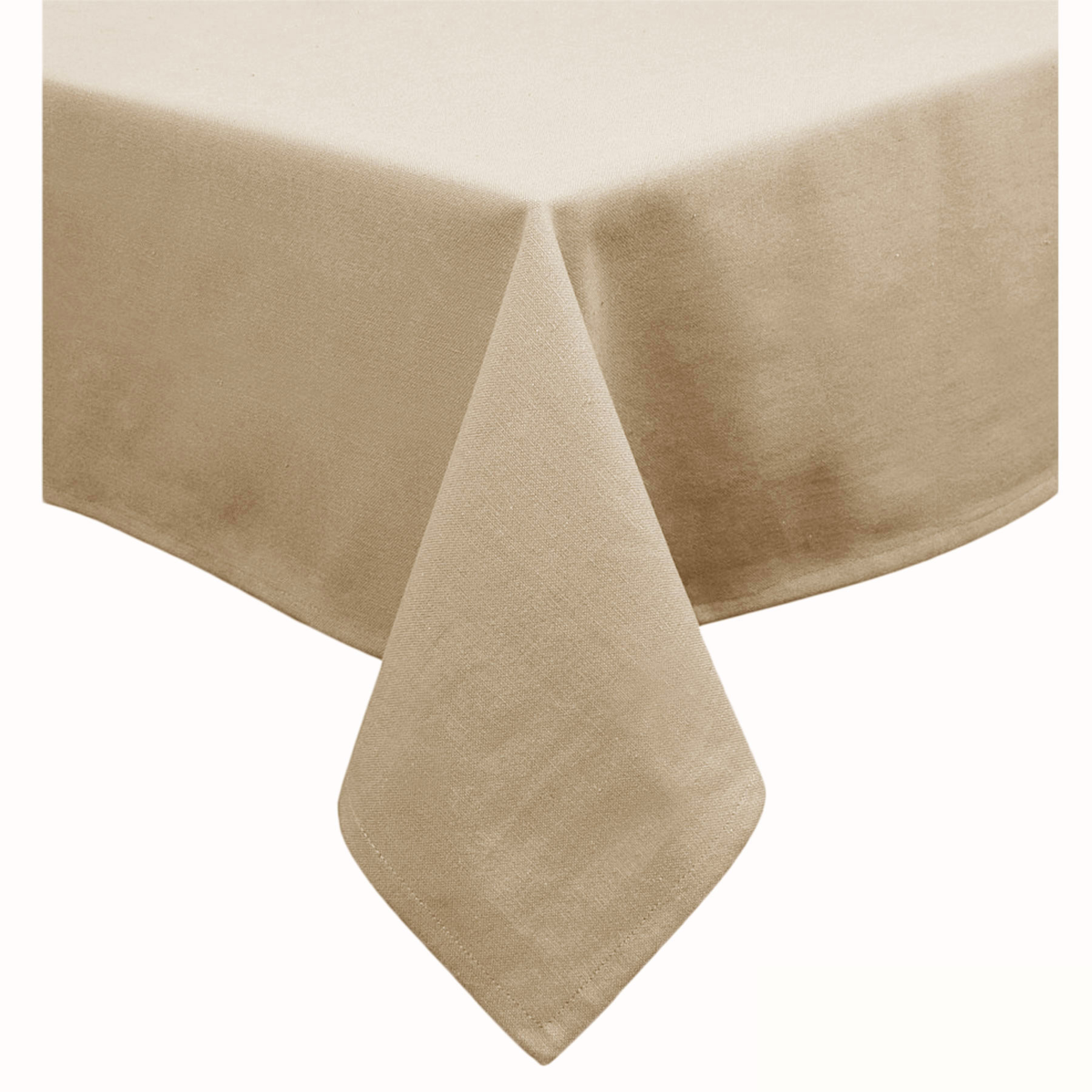 V442-GNA-TABLEC-COTTON-180RD-WARMSAND-117615-00 Hoydu Cotton Blend Table Cloth 180cm Round - WARM SAND - Image 1