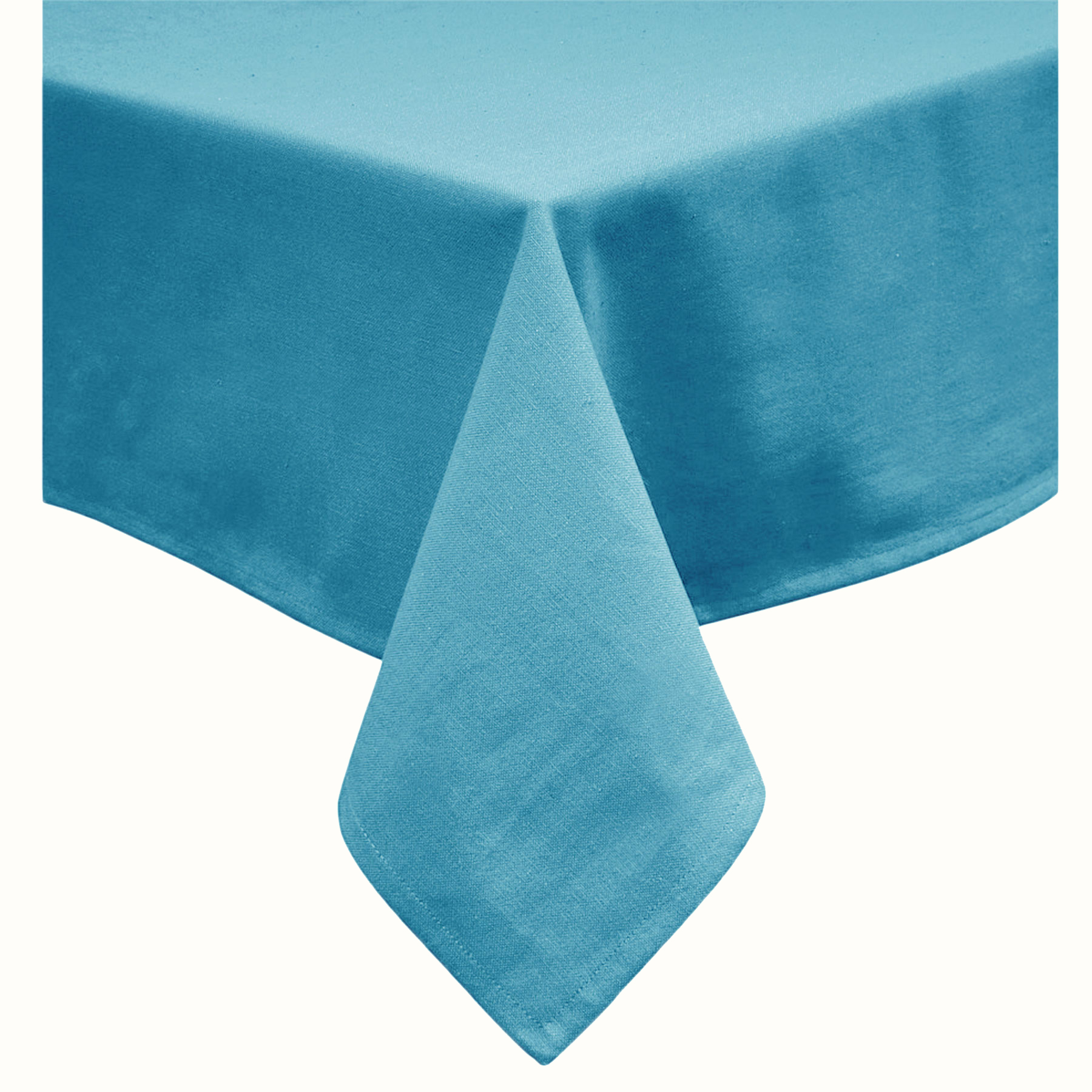 V442-GNA-TABLEC-COTTON-225OB-AQUA-117534-00 Hoydu Cotton Blend Table Cloth 150cm x 225cm Oblong - Aqua - Image 1