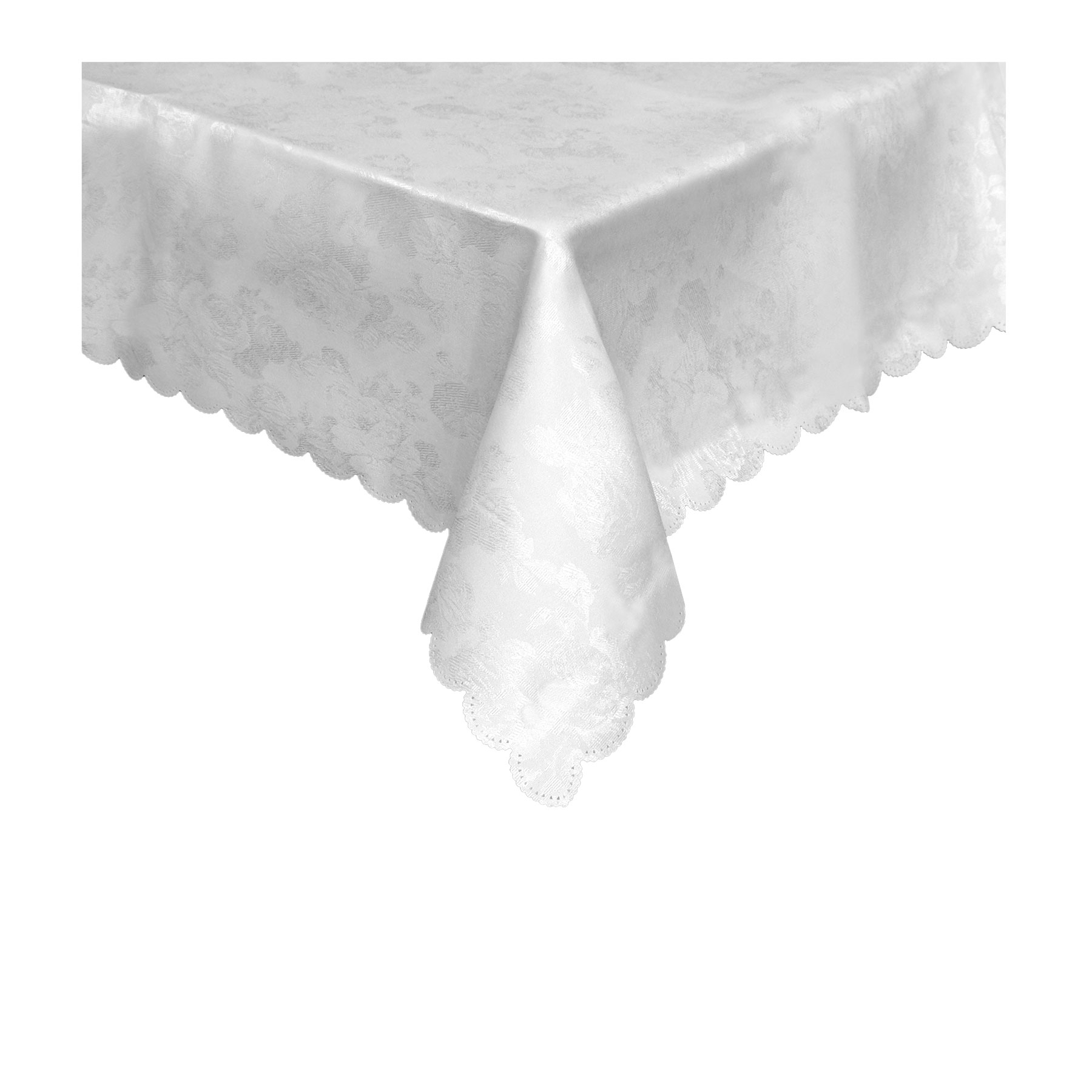 V442-GNA-TABLEC-ROSEGARDEN220CM-WHITE-RE-141675-00 Jacquard Table Cloth White Rose Garden 150 x 220 cm - Image 1