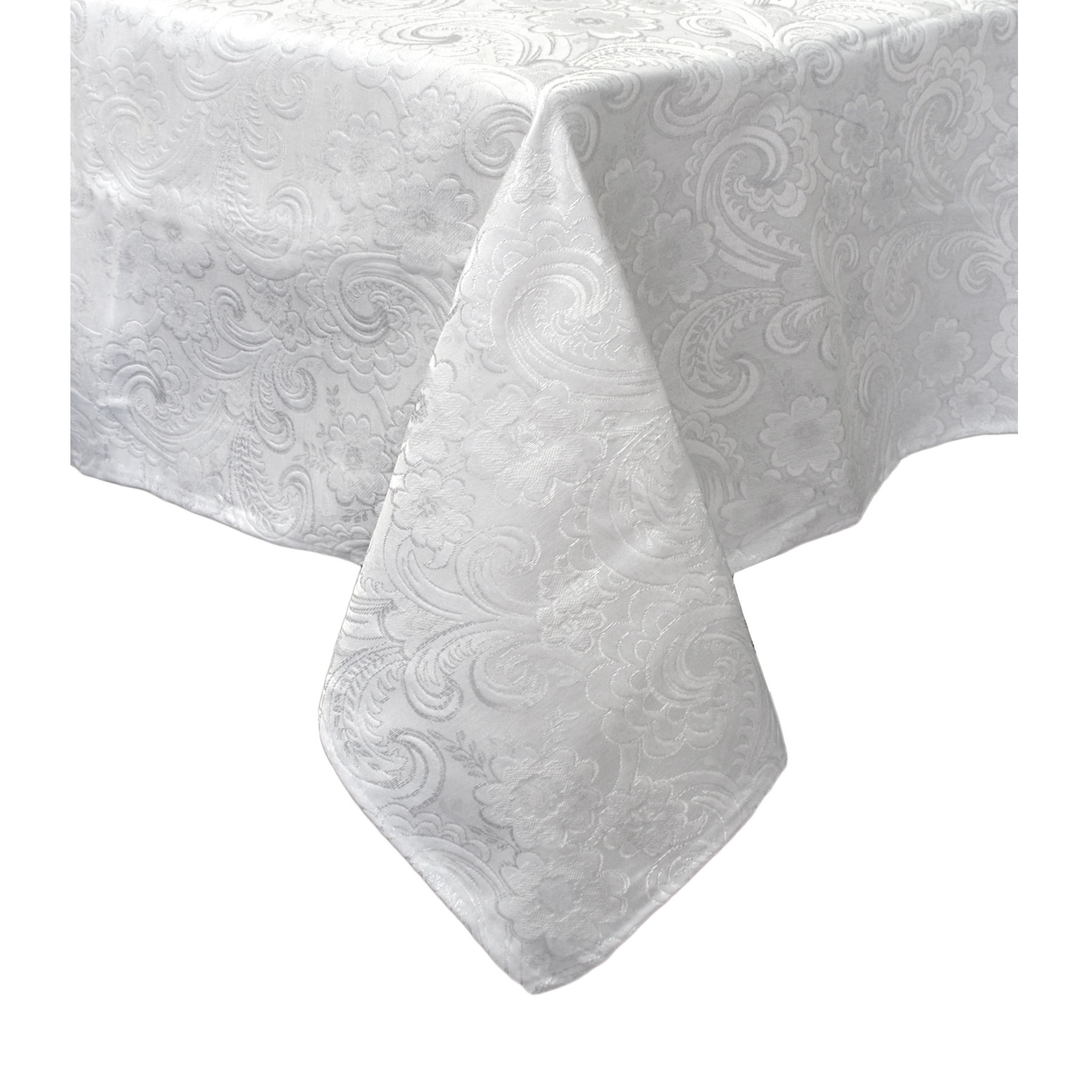 V442-GNA-TABLEC-SALONIKABLOSSOM400RE-WHITE-RE-143853-00 Salonika Blossom Tablecloth White 180 x 400 cm - Image 1