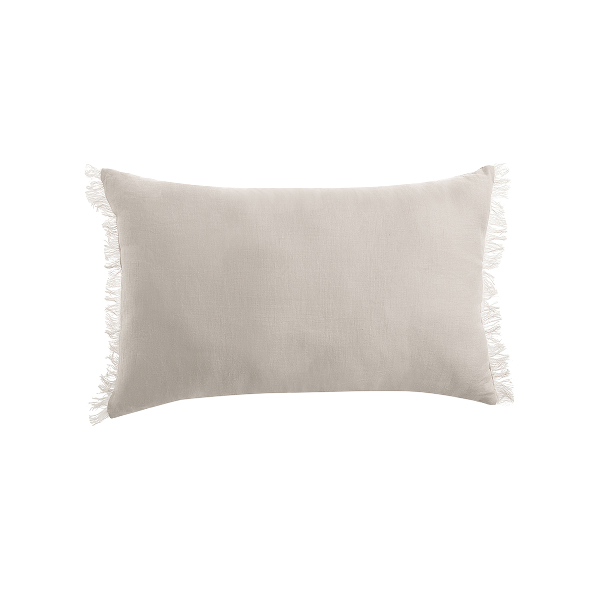 V442-HIN-CUSHION-FRENCHLINEN-NATURAL-RE-204828-00 Vintage Design Homewares Natural French Linen Filled Cushion Oblong - 35cm x 55cm - Image 1