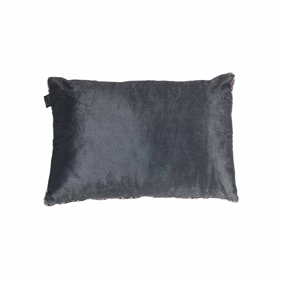 V442-HIN-CUSHION-JULAN-ANTHRACITE-RE-202505231022-00 KAAT Amsterdam Julan Anthracite Velvet Oblong Filled Cushion 40cm x 60cm - Image 1