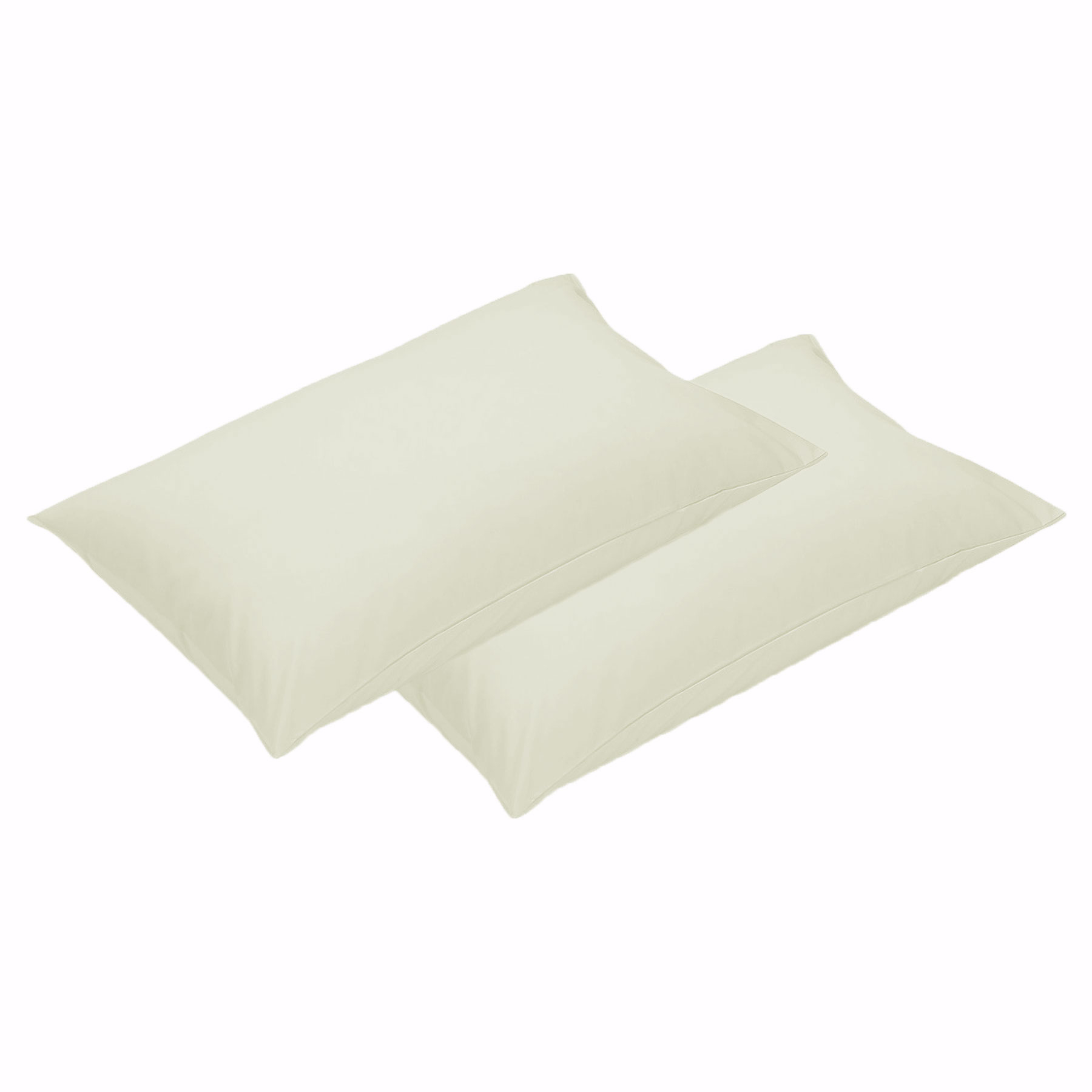 V442-HIN-PILLOWC-500TTPAIR-VANILLA-ST-82824-00 500TC Pair of Cotton Standard Pillowcases Vanilla - Image 1