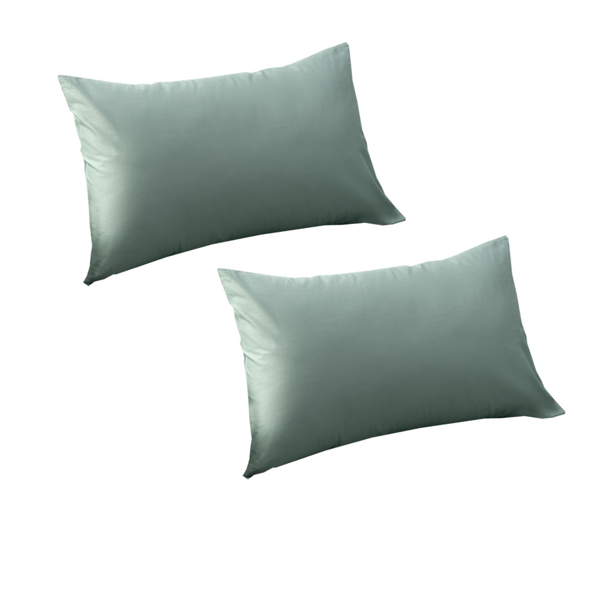 V442-HIN-PILLOWC-BAMBOOCOTTON-SAGE-ST-190153-00 Accessorize Sage 400TC Bamboo Cotton Pair of Standard Pillowcases 48 x 73 + 15cm - Image 1