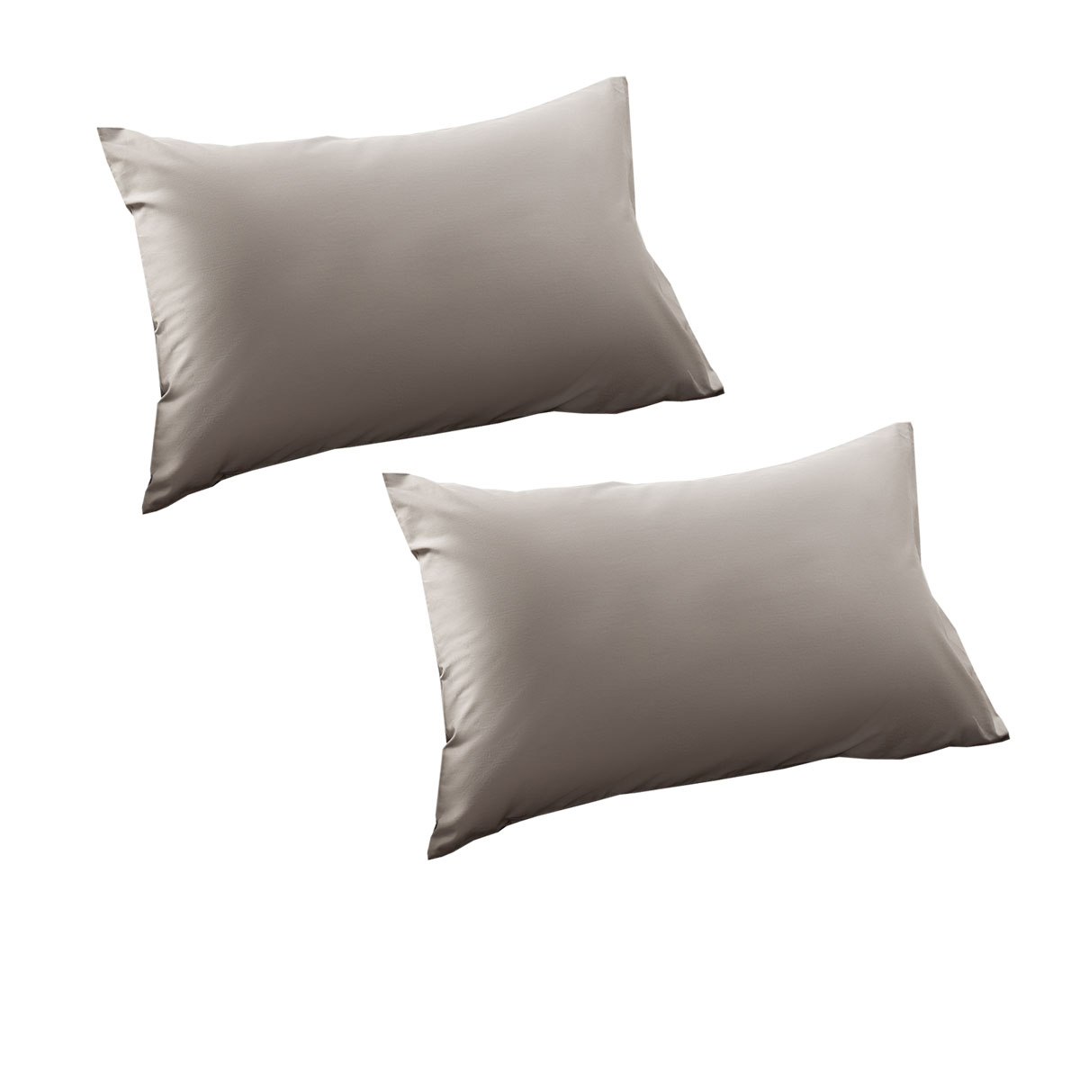 V442-HIN-PILLOWC-BAMBOOCOTTON-STONE-ST-190156-00 Accessorize Stone 400TC Bamboo Cotton Pair of Standard Pillowcases 48 x 73 + 15cm - Image 1