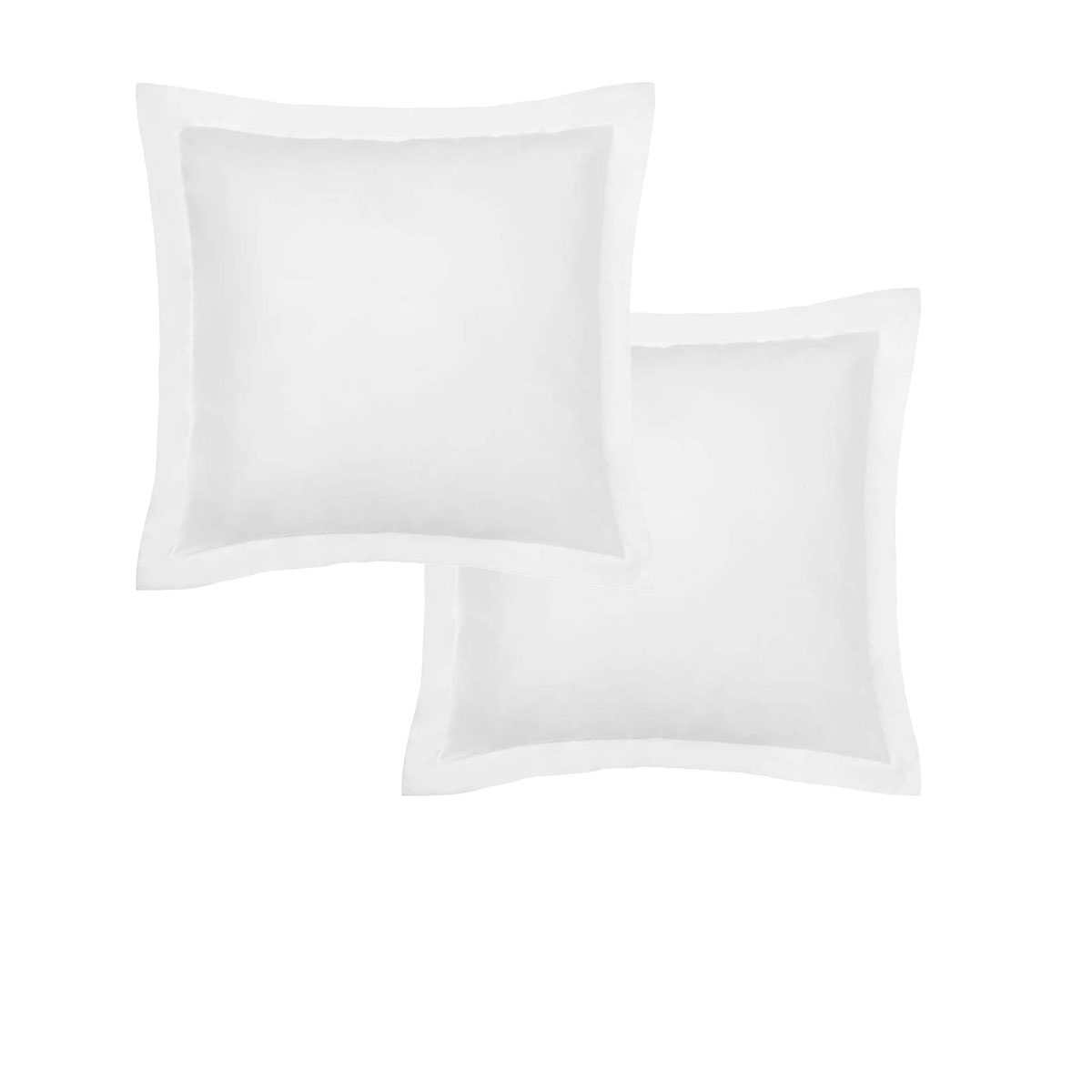V442-HIN-PILLOWC-HOTELTAILORED-WHITE-EU-90047-00 Accessorize Pair of White Tailored Hotel Deluxe Cotton European Pillowcases - Image 1