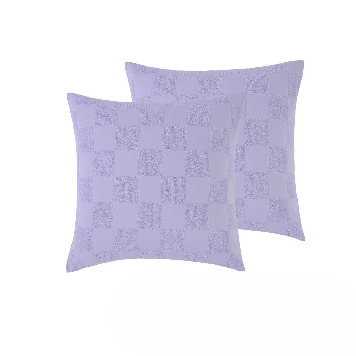 V442-HIN-PILLOWC-TIPO-LILAC-EU-83386-00 Accessorize Pair of Tipo Lilac Chenille European Pillowcases 65 x 65cm - Image 1