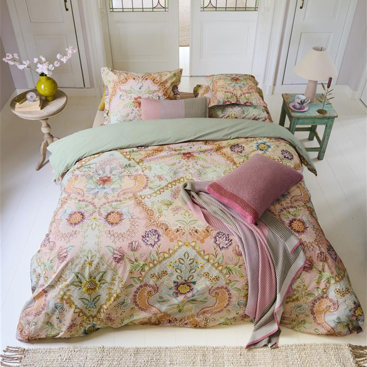 V442-HIN-QUILTCS-SALUTIGRANDI-PASTEL-QS-83684-00 PIP Studio Saluti Grandi Pastel Cotton Quilt Cover Set Queen - Image 1