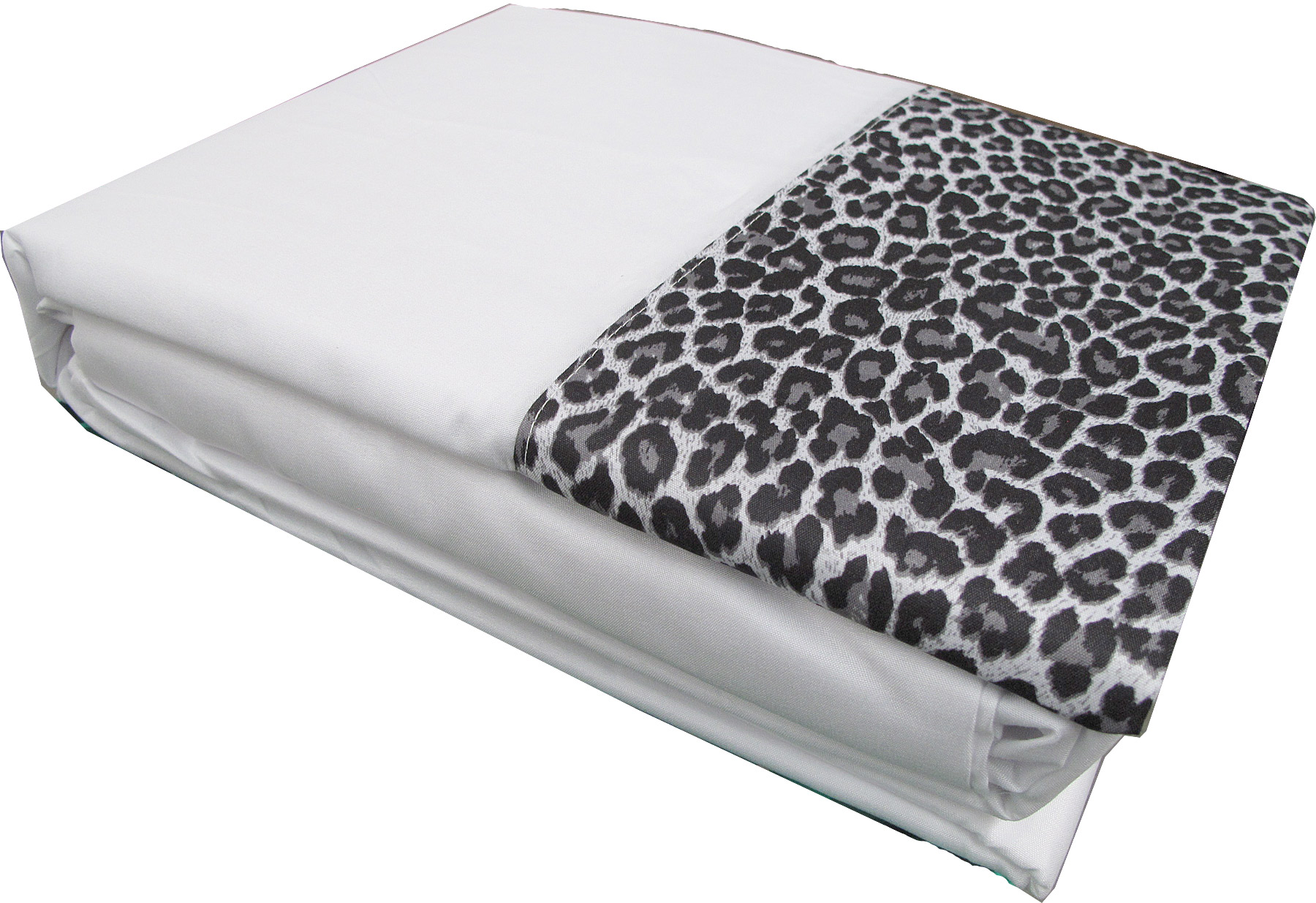 V442-HIN-SHEETS-LEOPARD-WHITE-DS-83038-00 Big Sleep Leopard Sheet Set White DOUBLE - Image 1