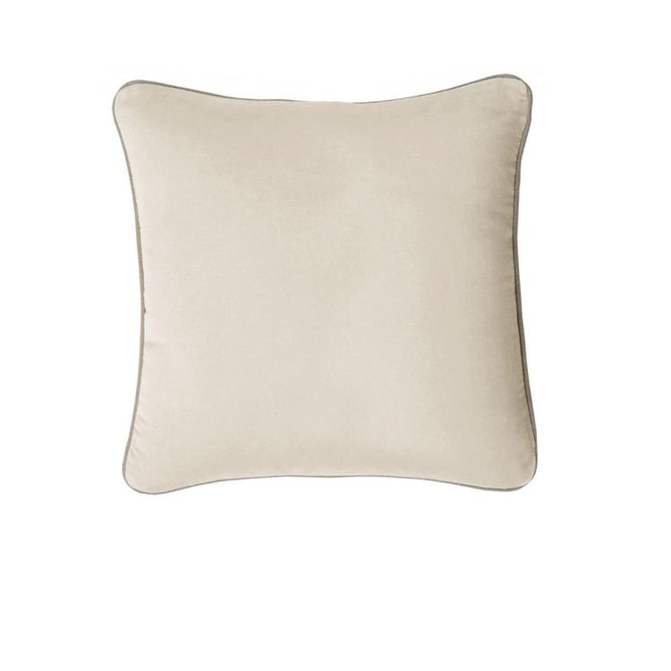 V442-IDC-CUSHIONC-GABRIEL43CM-LINEN-SQ-78363-00 J Elliot Home Gabriel 100% Cotton Cushion Cover 43 x 43 cm Linen - Image 1